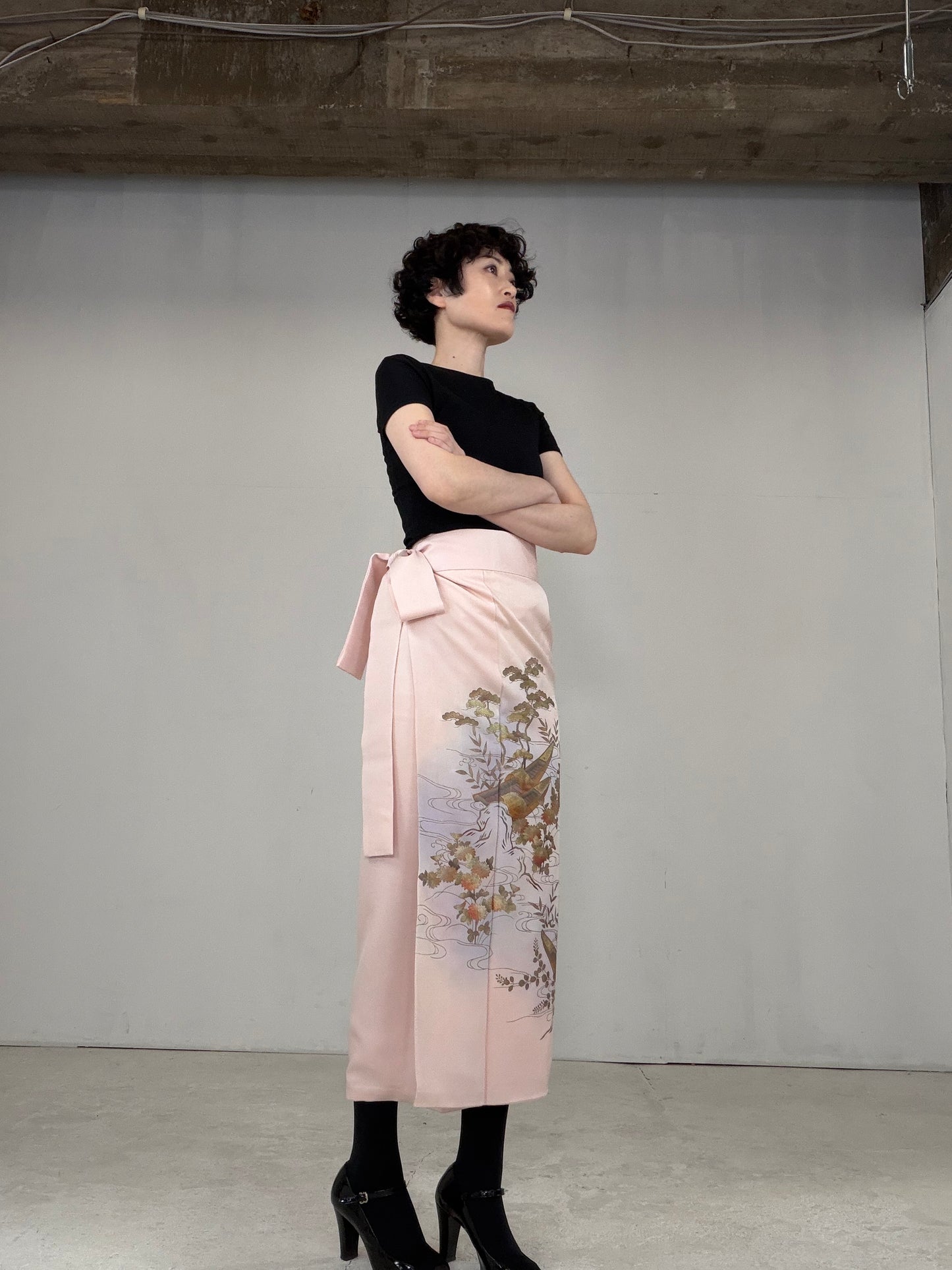 IROTOME SKIRT UPCYCLED FROM JAPANESE KIMONO "IRO123"