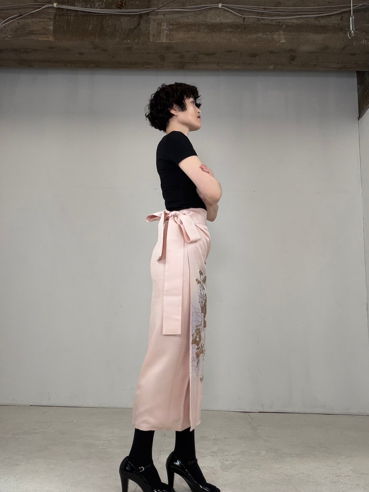 IROTOME SKIRT UPCYCLED FROM JAPANESE KIMONO "IRO123"