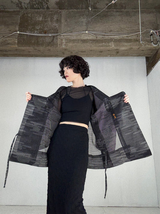 VINTAGE KAWAII MICHIYUKI SHEER “shiro, kuro, SHH012”