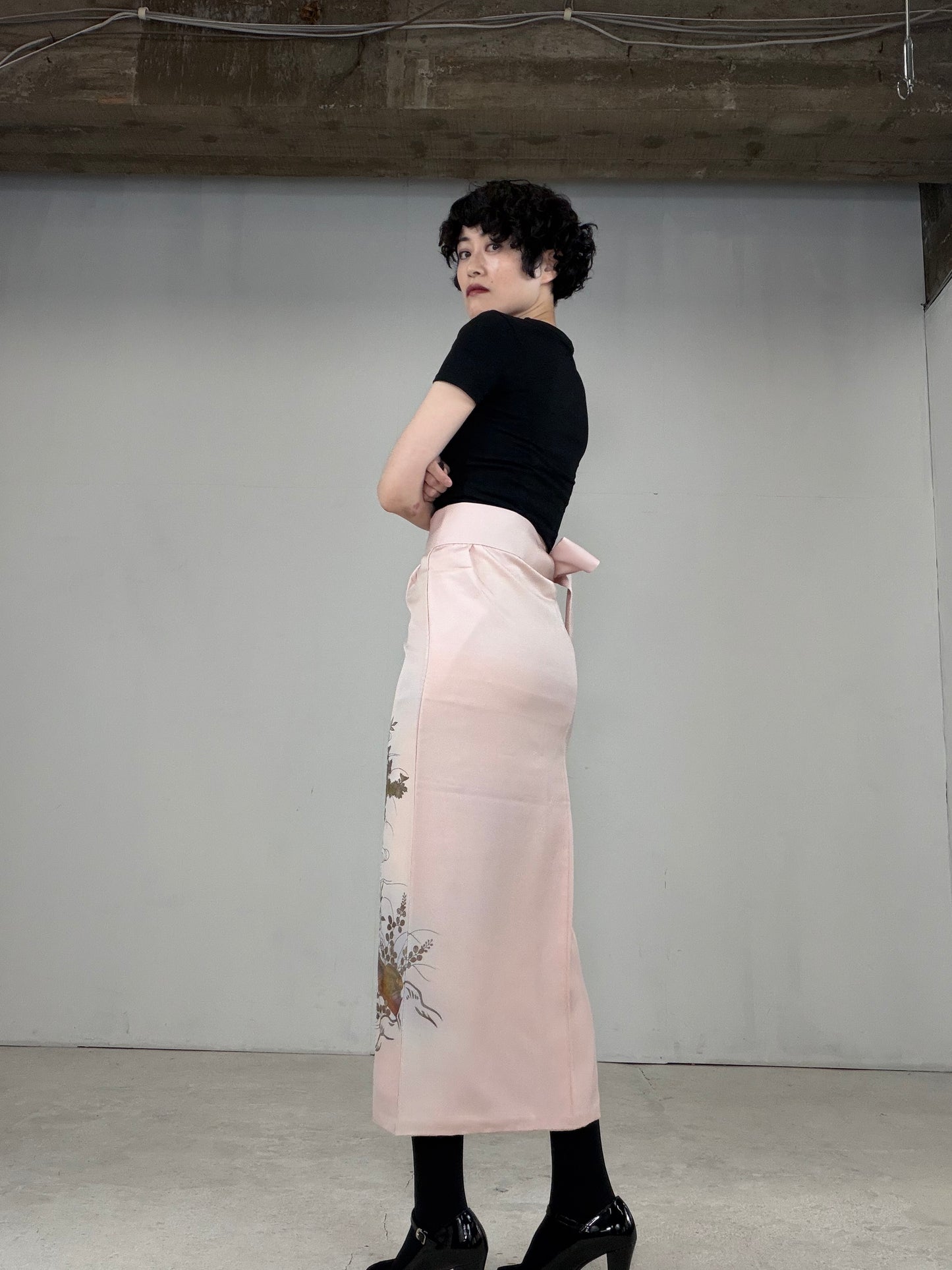 IROTOME SKIRT UPCYCLED FROM JAPANESE KIMONO "IRO123"