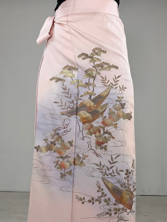 IROTOME SKIRT UPCYCLED FROM JAPANESE KIMONO "IRO123"