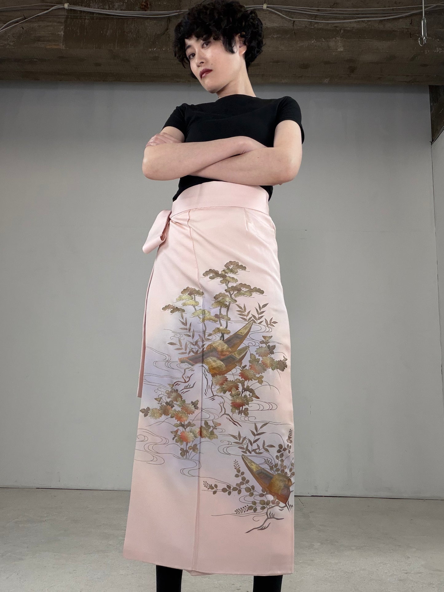 IROTOME SKIRT UPCYCLED FROM JAPANESE KIMONO "IRO123"