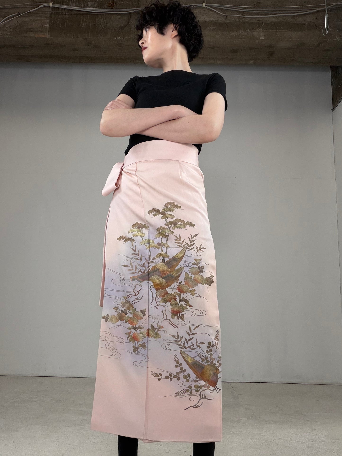 IROTOME SKIRT UPCYCLED FROM JAPANESE KIMONO "IRO123"