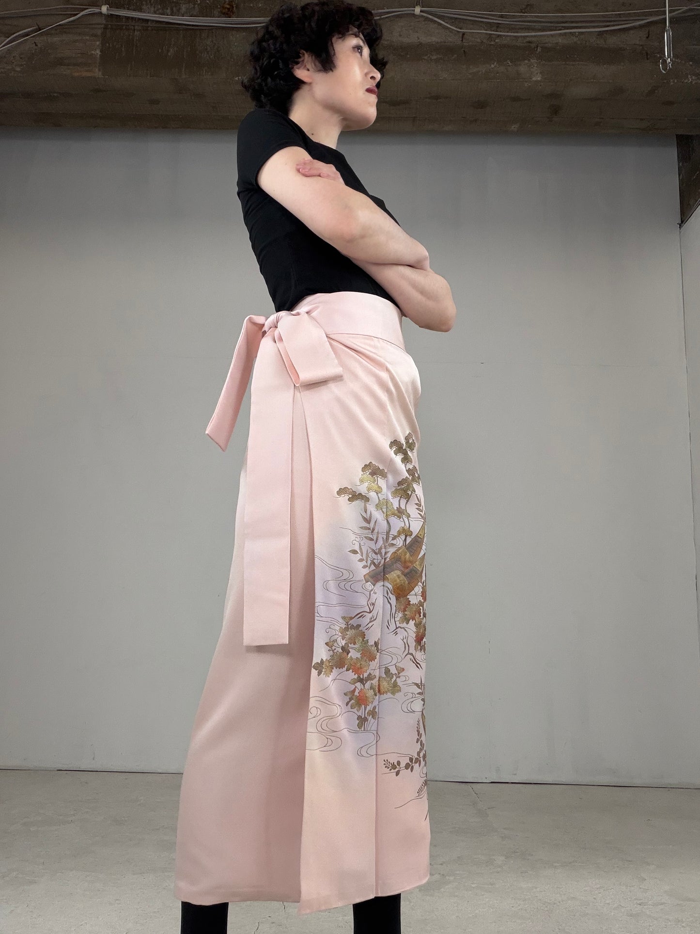 IROTOME SKIRT UPCYCLED FROM JAPANESE KIMONO "IRO123"