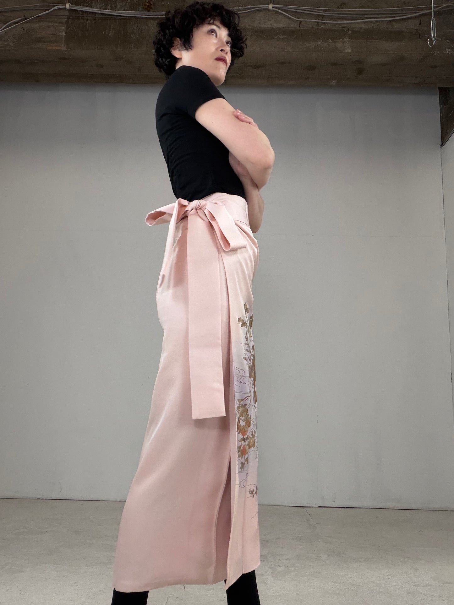 IROTOME SKIRT UPCYCLED FROM JAPANESE KIMONO "IRO123"