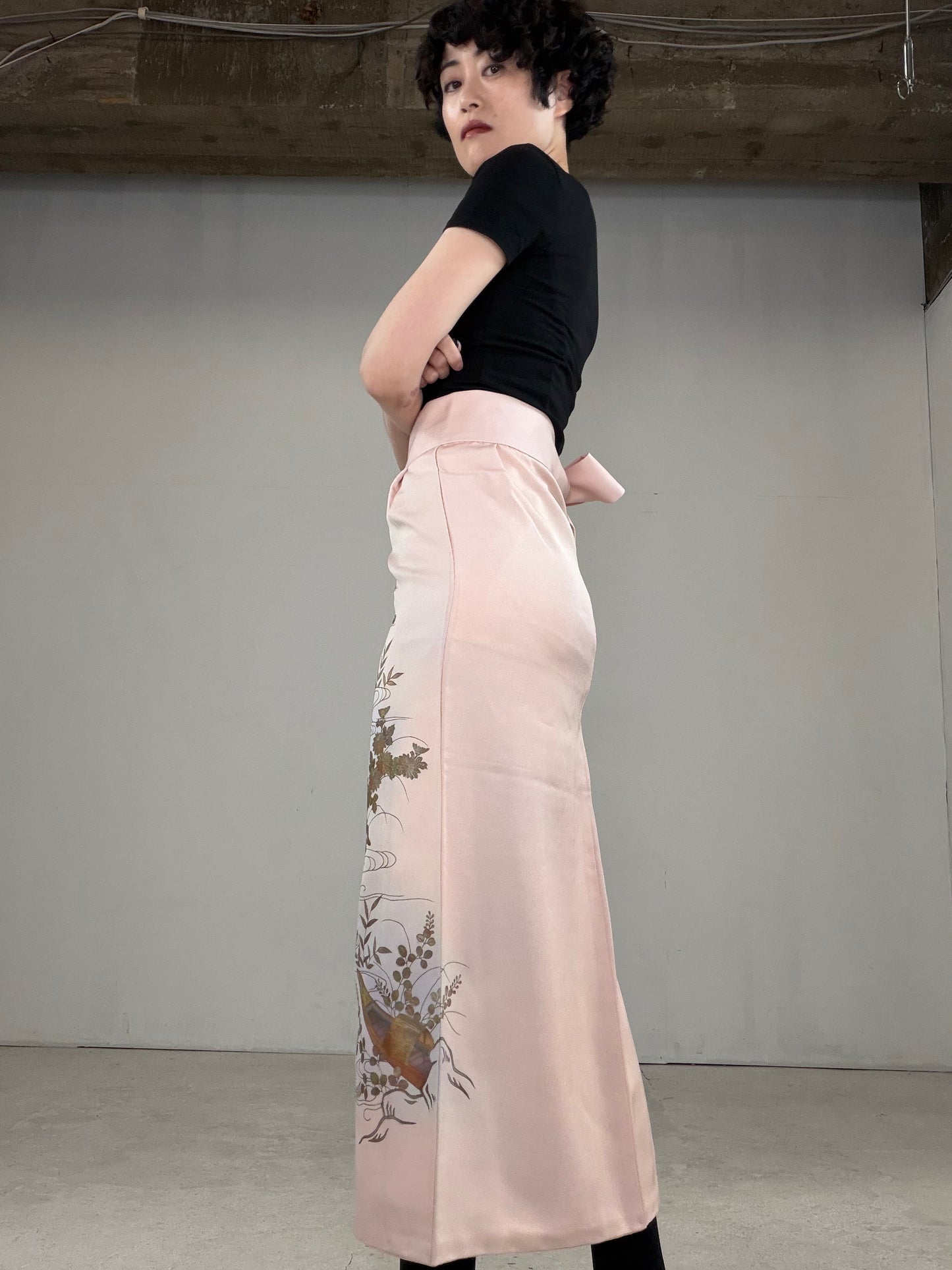 IROTOME SKIRT UPCYCLED FROM JAPANESE KIMONO "IRO123"