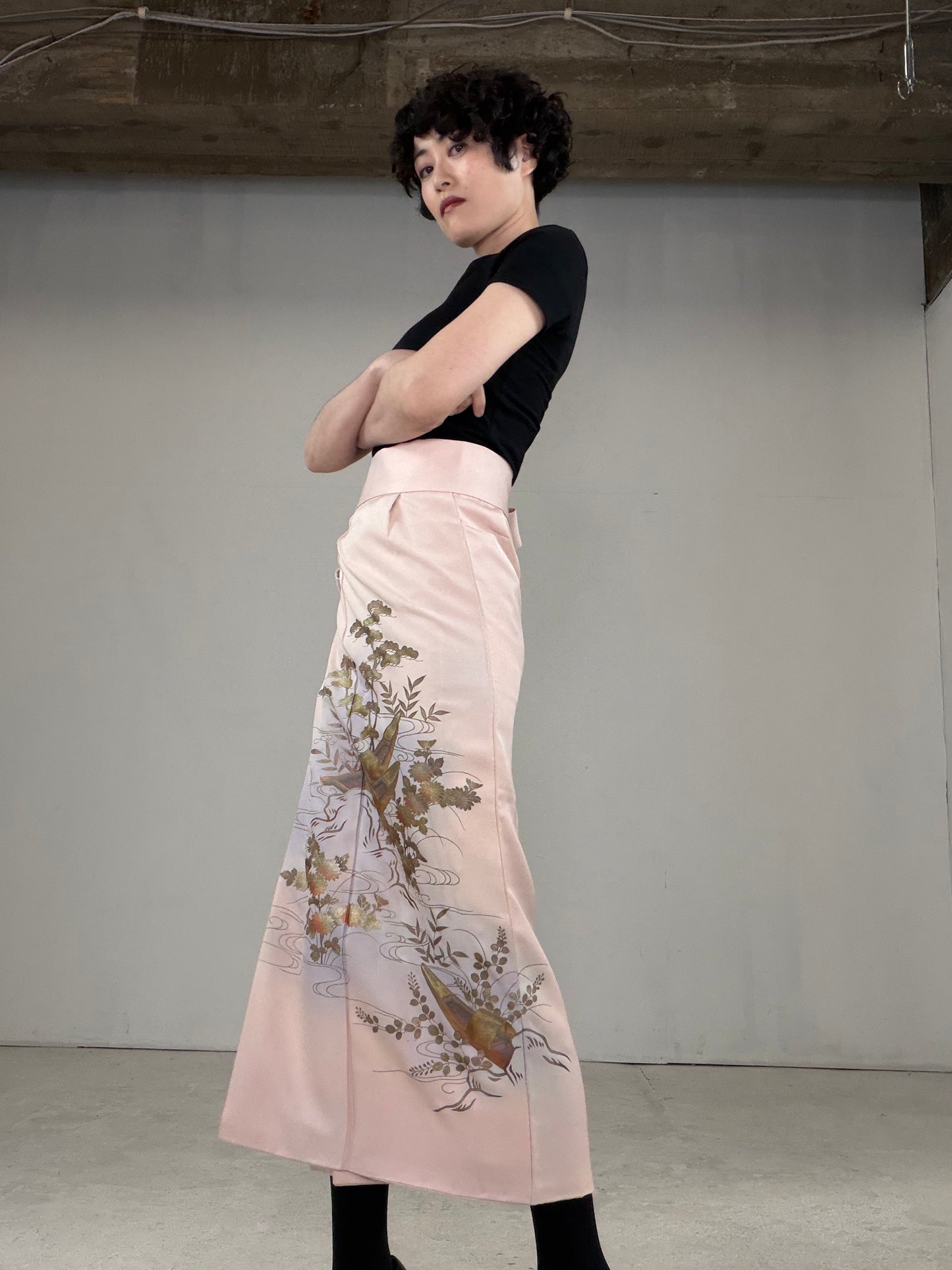 IROTOME SKIRT UPCYCLED FROM JAPANESE KIMONO "IRO123"