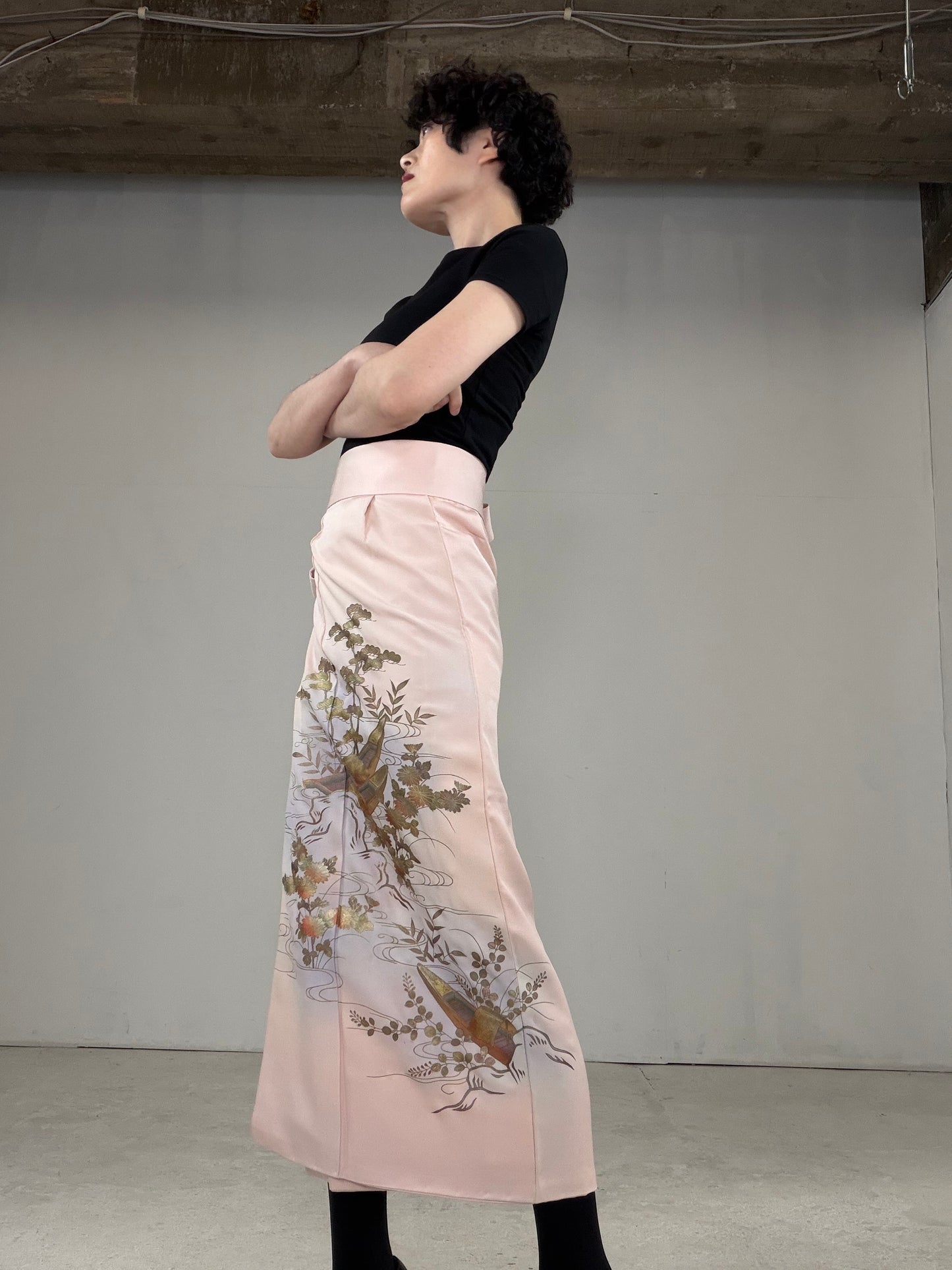 IROTOME SKIRT UPCYCLED FROM JAPANESE KIMONO "IRO123"