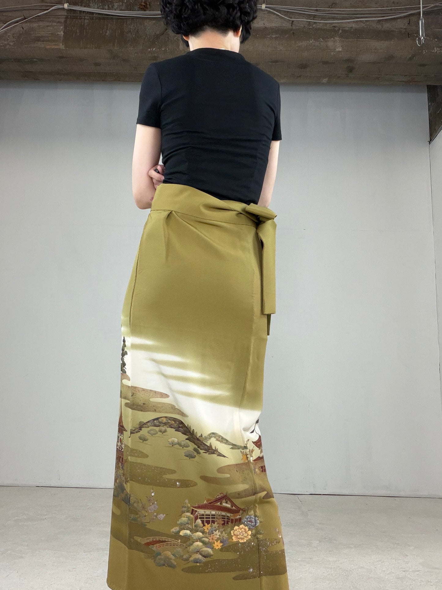 IROTOME SKIRT UPCYCLED FROM JAPANESE KIMONO "IRO122"