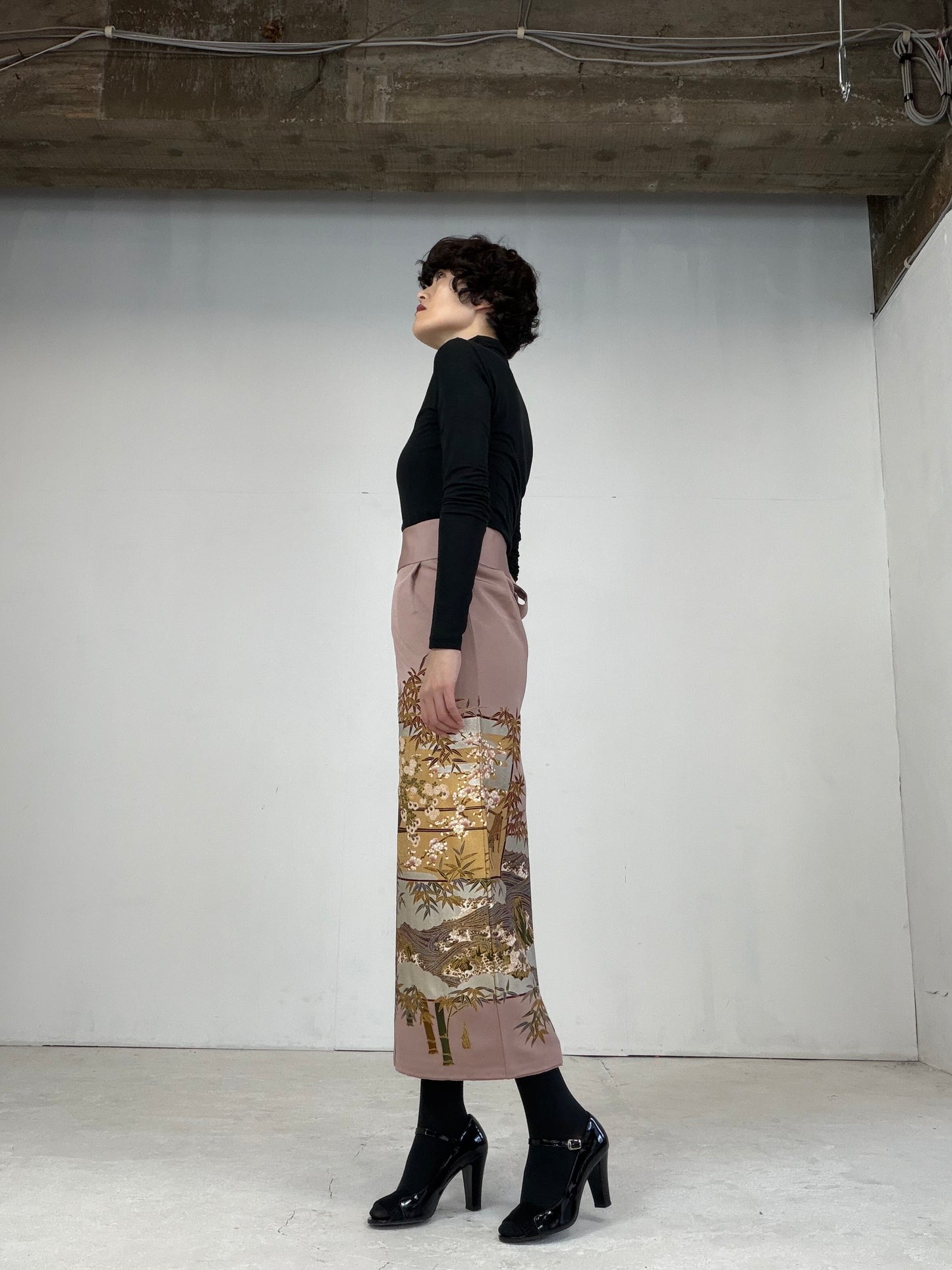 IROTOME SKIRT UPCYCLED FROM JAPANESE KIMONO "108"