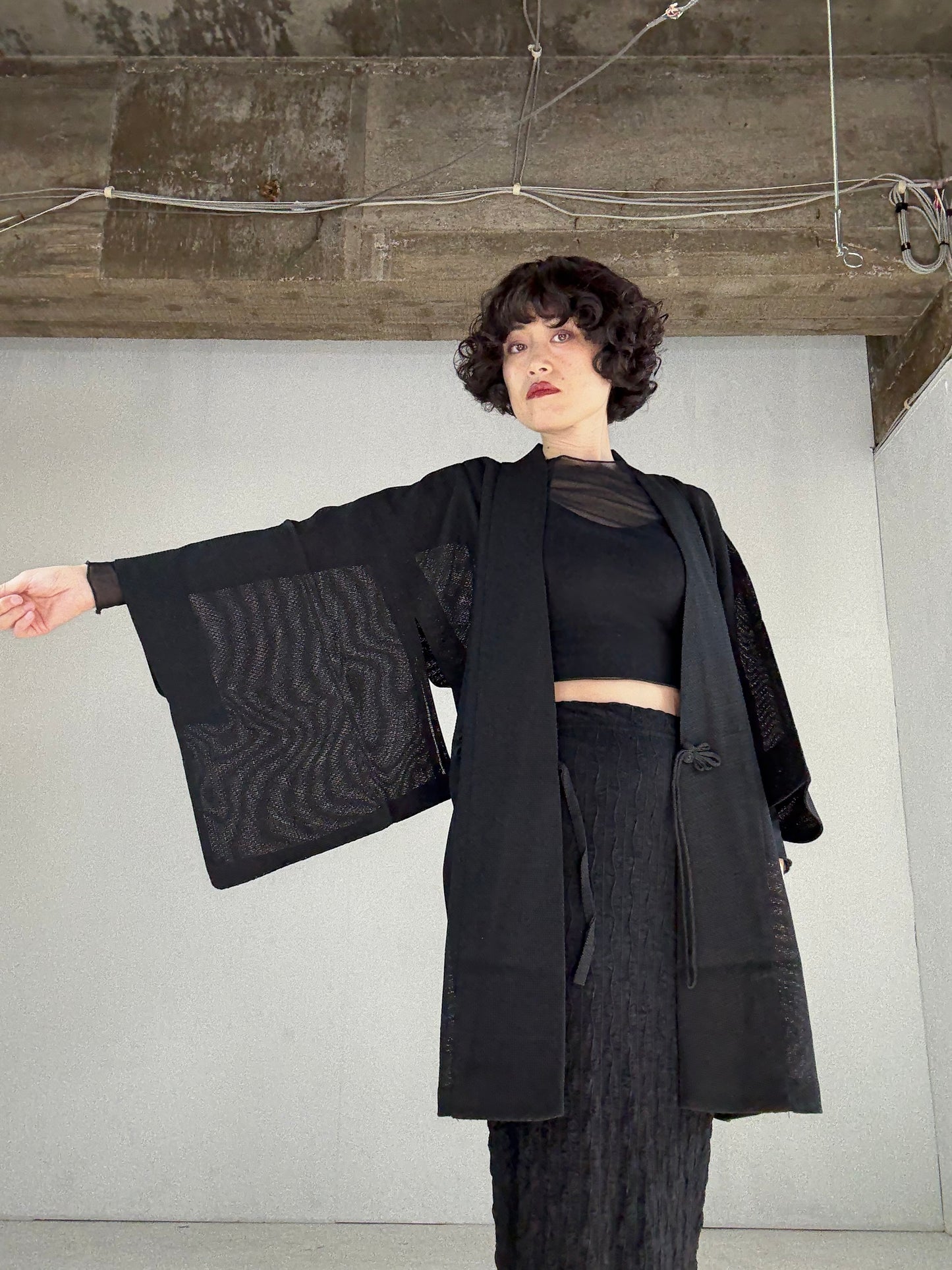 VINTAGE KAWAII DOUCHU-GI SHEER “kuro”