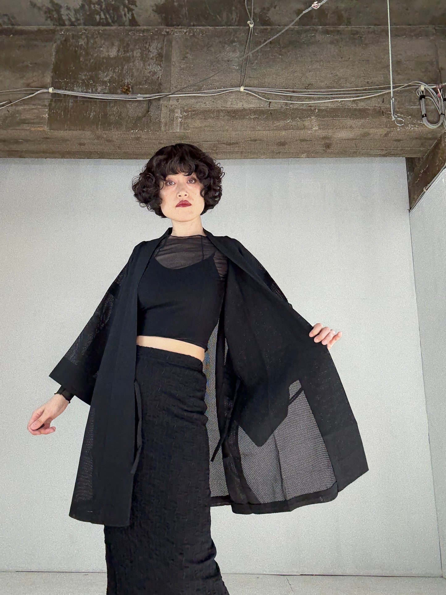 VINTAGE KAWAII DOUCHU-GI SHEER “kuro”