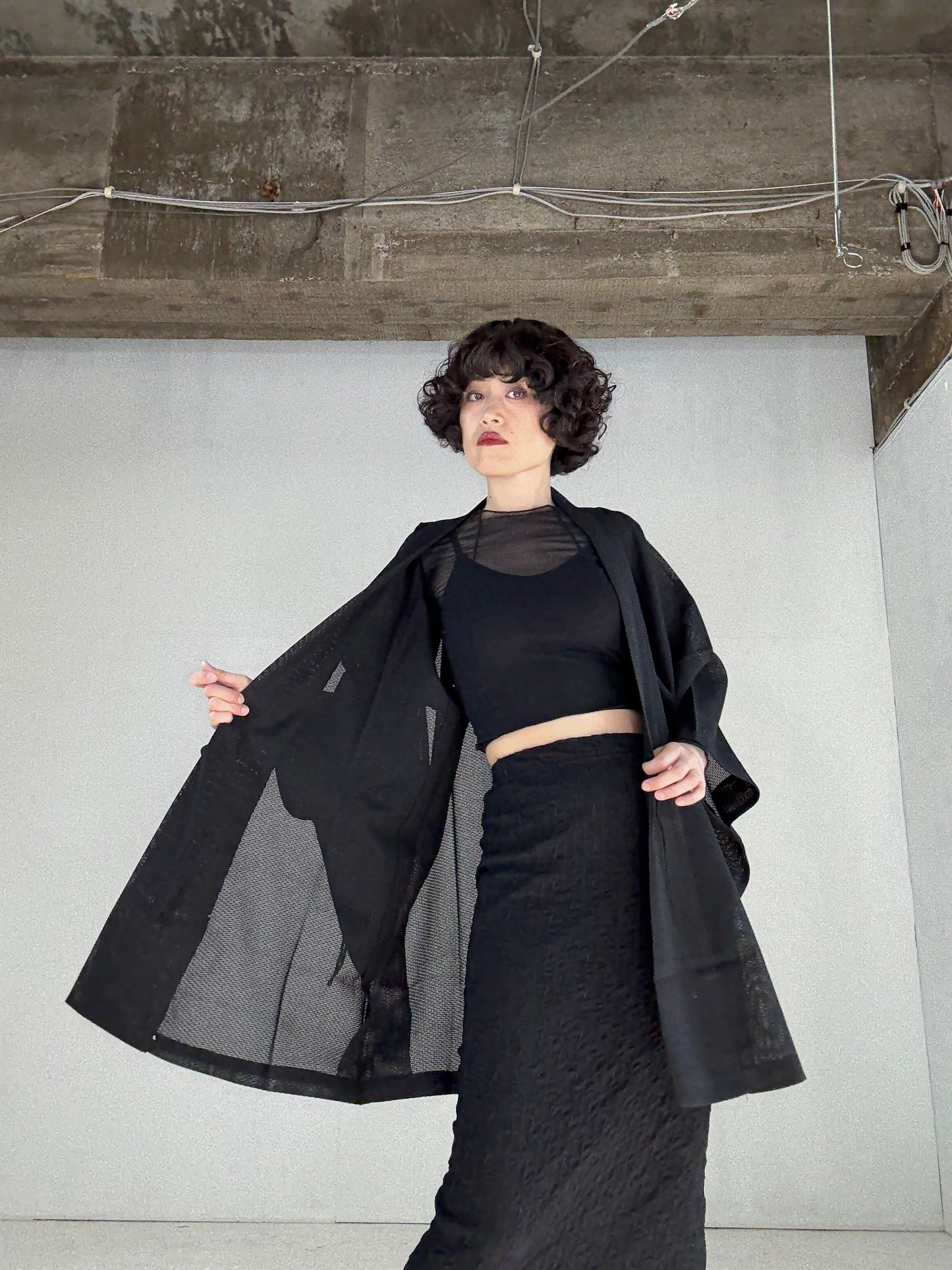 VINTAGE KAWAII DOUCHU-GI SHEER “kuro”