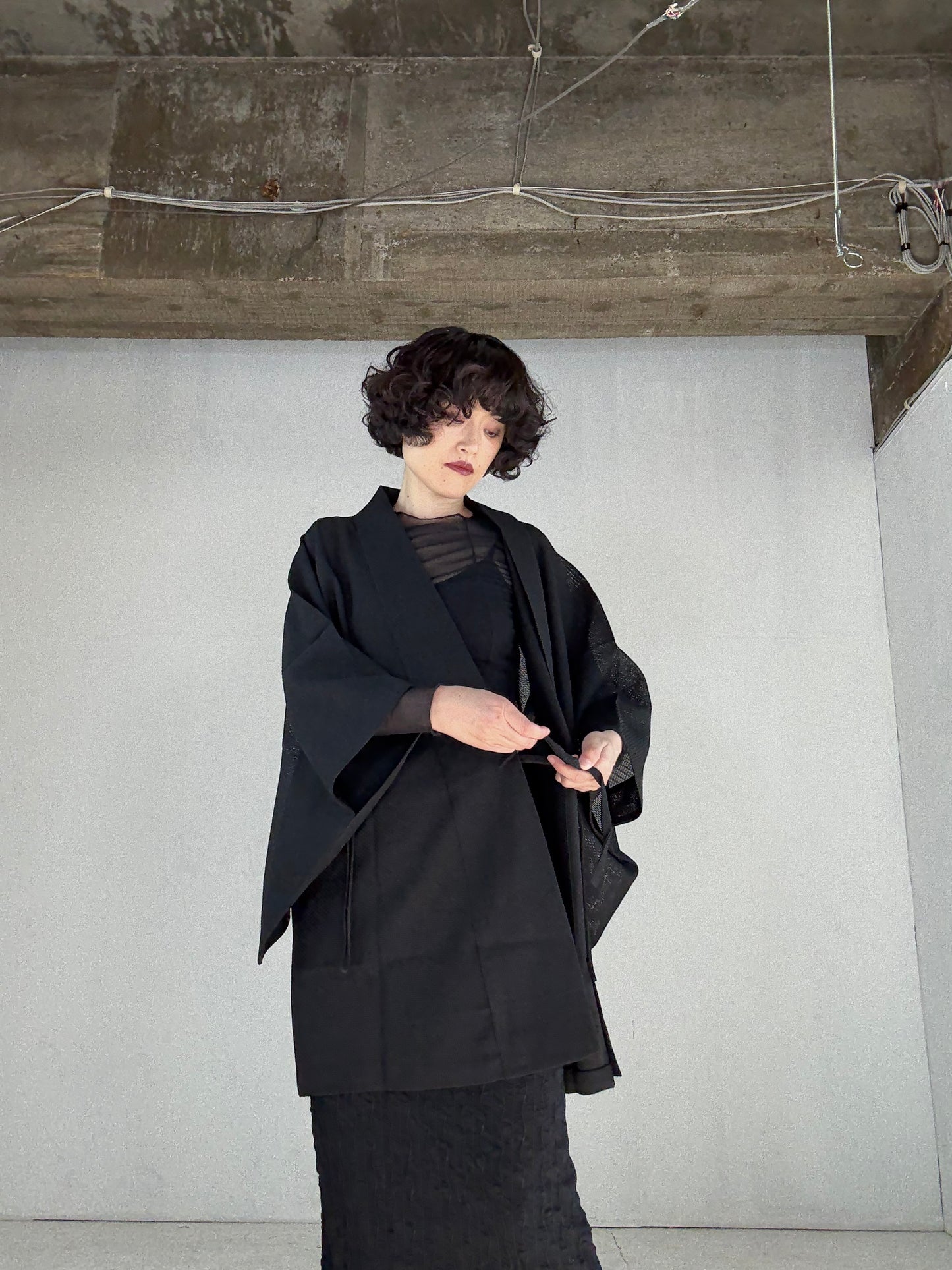 VINTAGE KAWAII DOUCHU-GI SHEER “kuro”