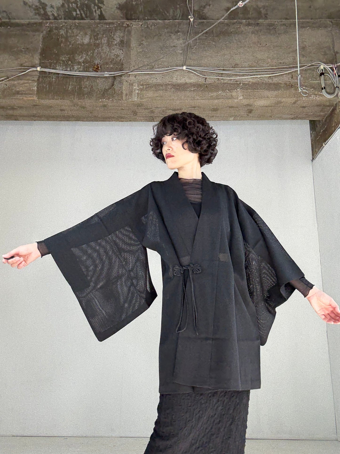 VINTAGE KAWAII DOUCHU-GI SHEER “kuro”