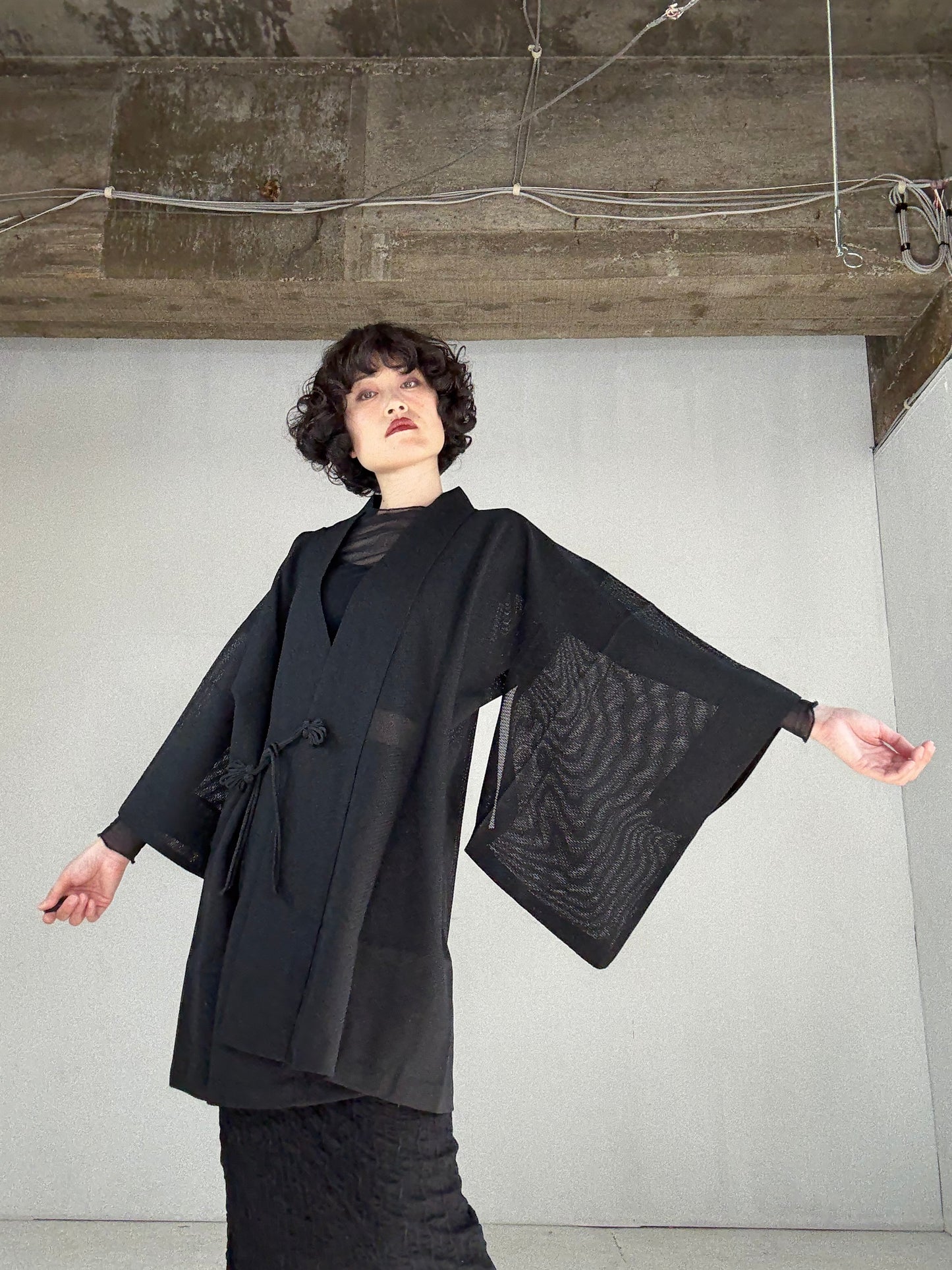 VINTAGE KAWAII DOUCHU-GI SHEER “kuro”