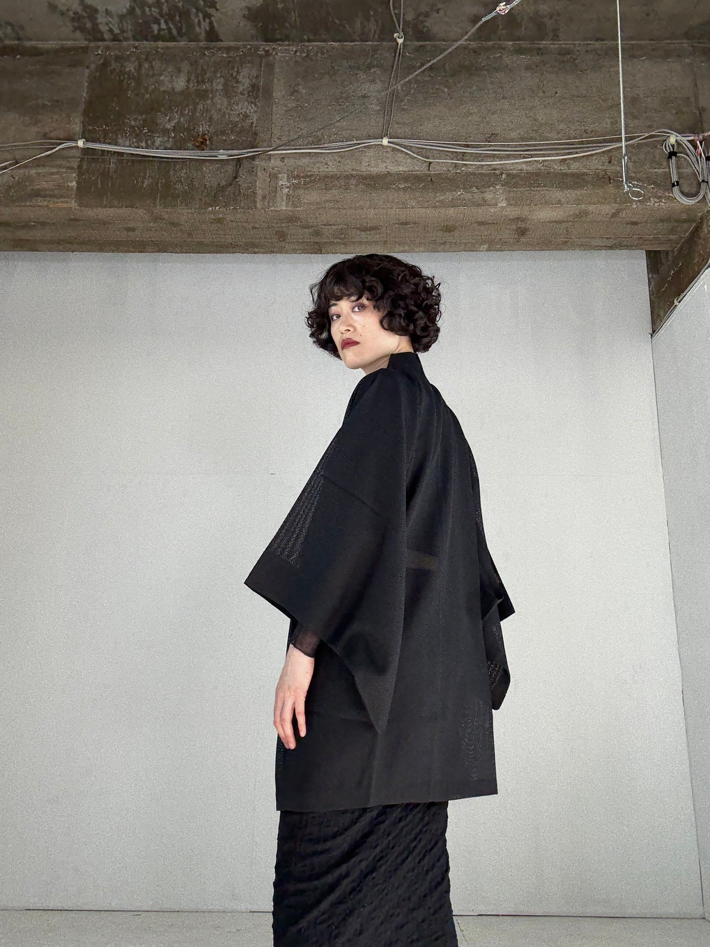 VINTAGE KAWAII DOUCHU-GI SHEER “kuro”