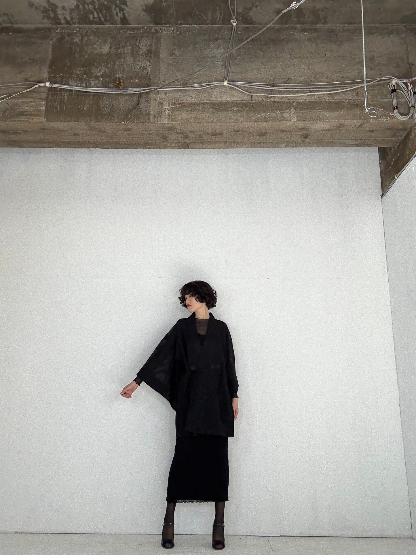 VINTAGE KAWAII DOUCHU-GI SHEER “kuro”