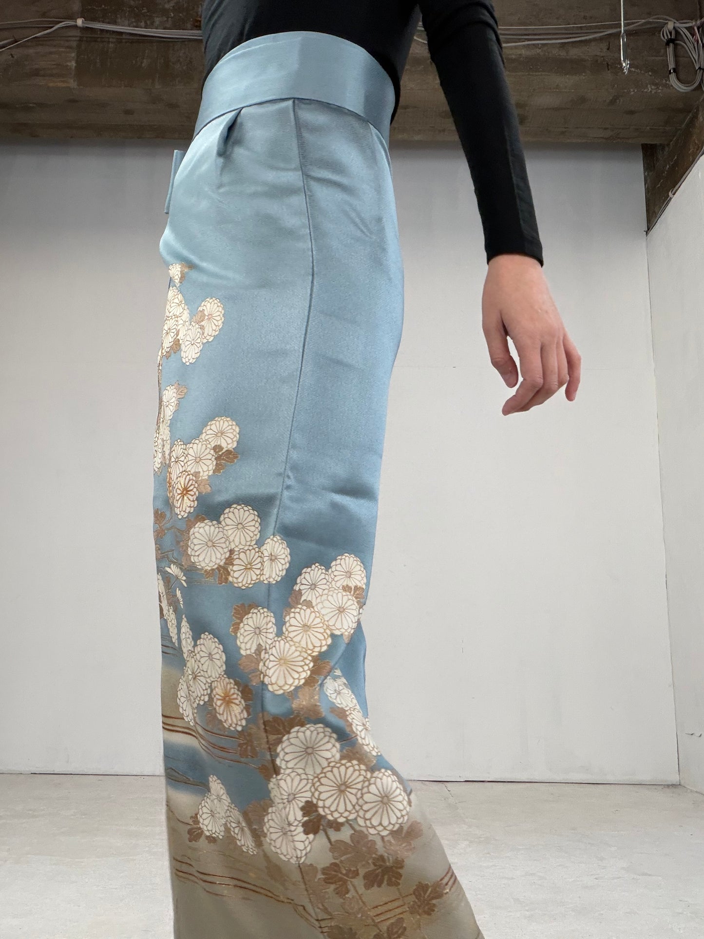 IROTOME SKIRT UPCYCLED FROM JAPANESE KIMONO "105"