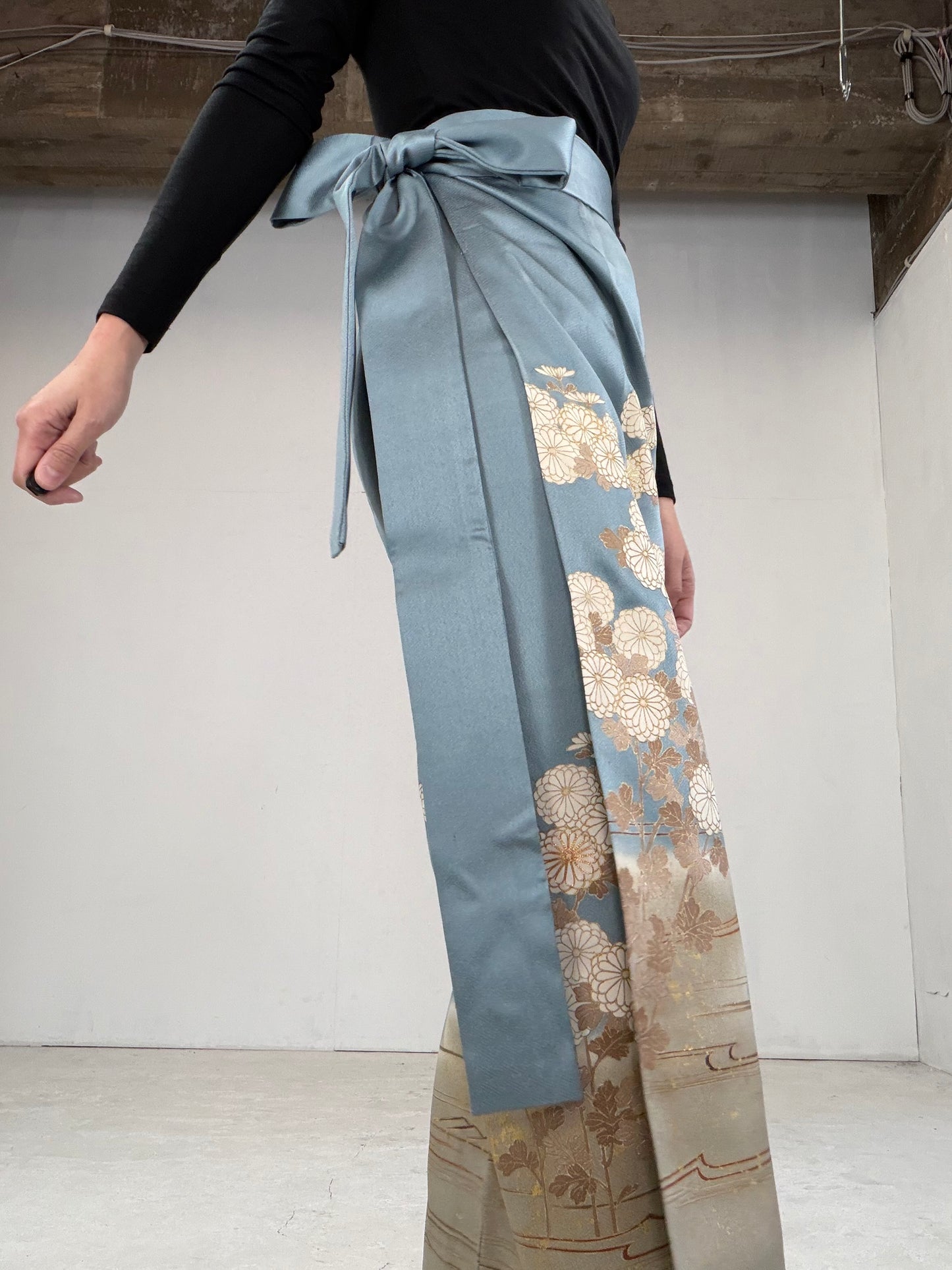 IROTOME SKIRT UPCYCLED FROM JAPANESE KIMONO "105"
