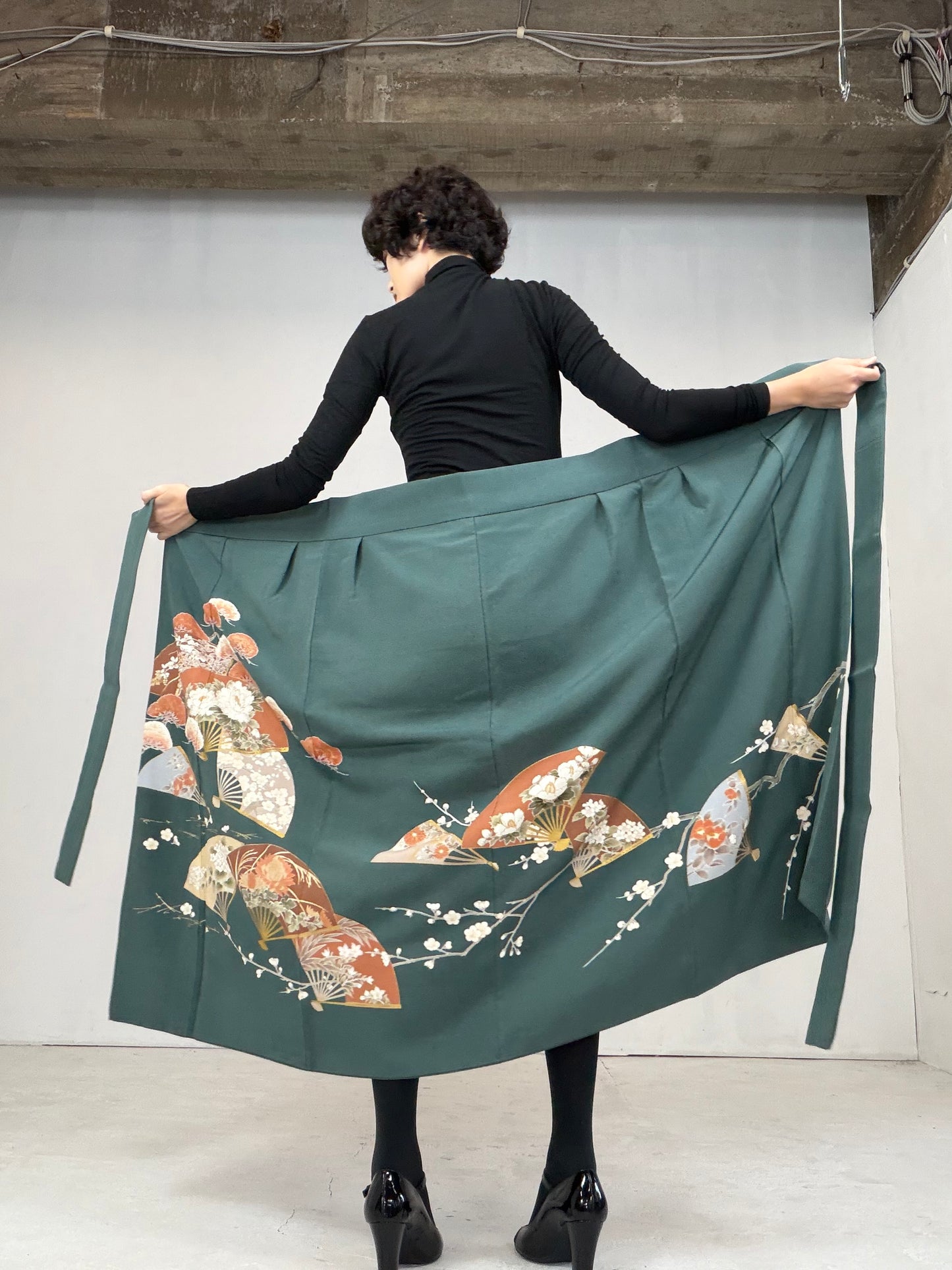 IROTOME SKIRT UPCYCLED FROM JAPANESE KIMONO "102"
