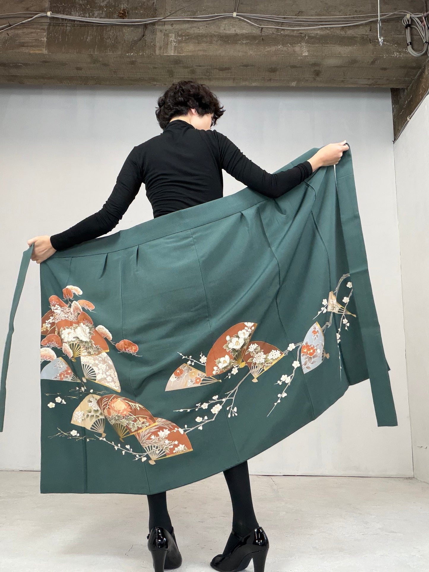 IROTOME SKIRT UPCYCLED FROM JAPANESE KIMONO "102"