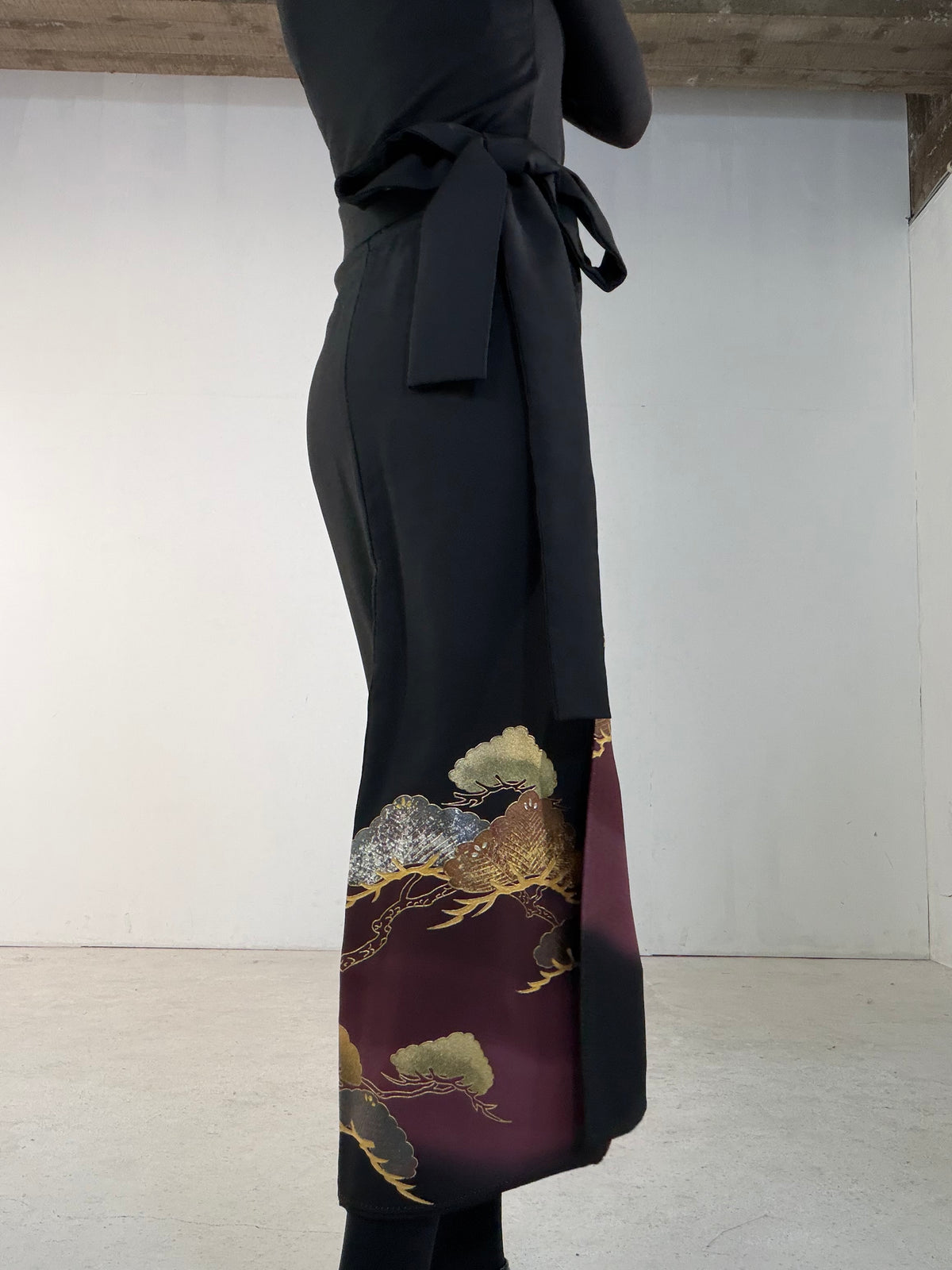 EDO-ZUMA SKIRT UPCYCLED FROM JAPANESE KIMONO "EDO065"