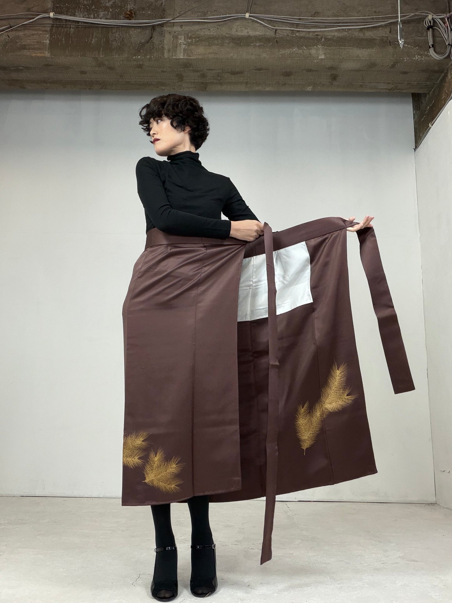 IROTOME SKIRT UPCYCLED FROM JAPANESE KIMONO "101"