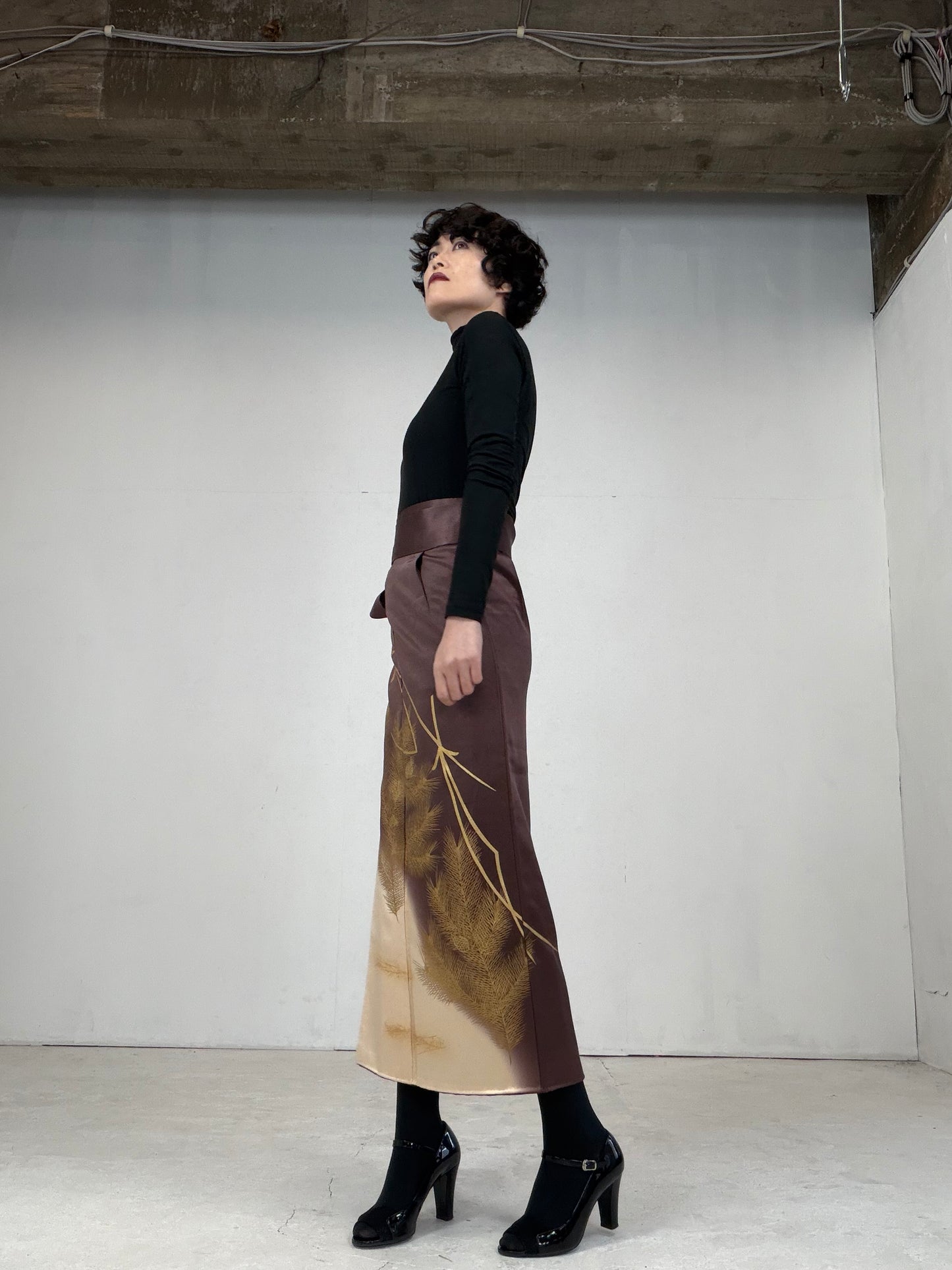 IROTOME SKIRT UPCYCLED FROM JAPANESE KIMONO "101"
