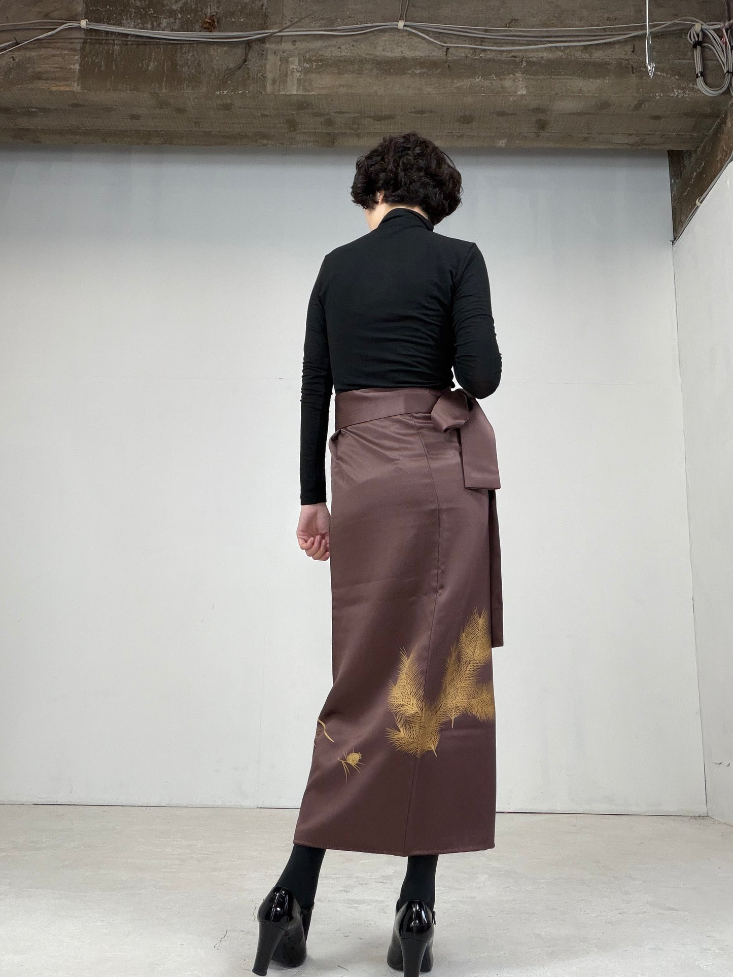 IROTOME SKIRT UPCYCLED FROM JAPANESE KIMONO "101"
