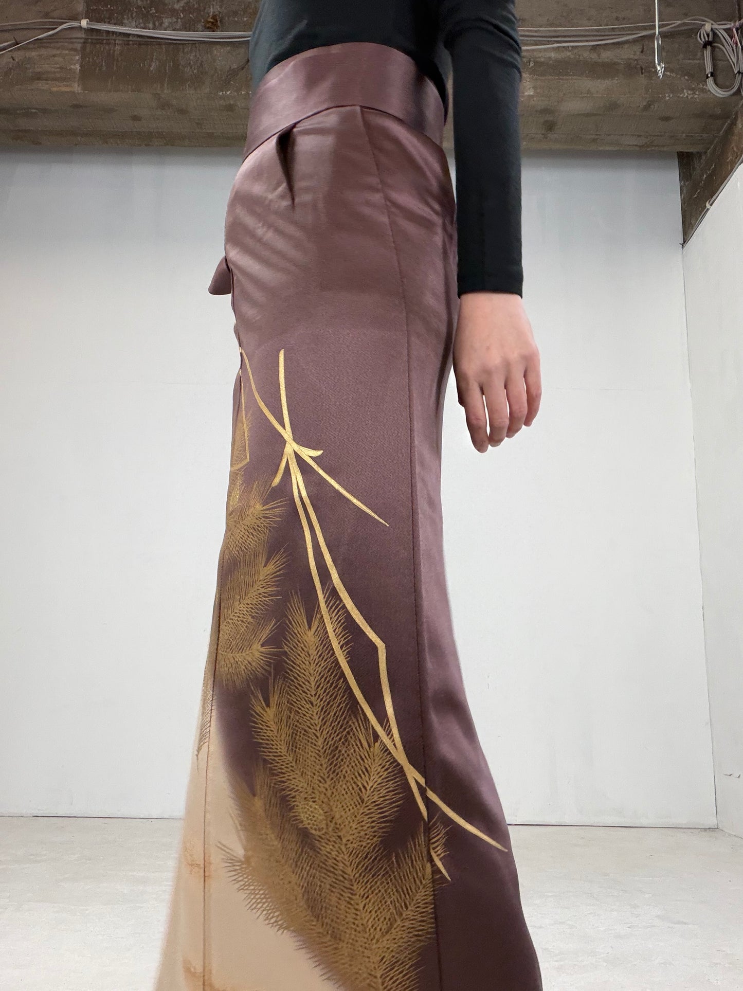 IROTOME SKIRT UPCYCLED FROM JAPANESE KIMONO "101"