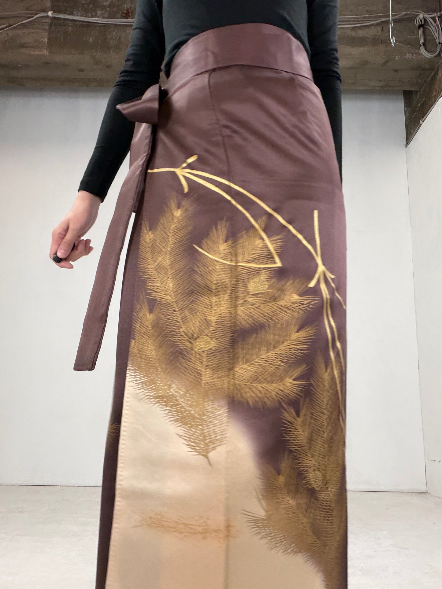 IROTOME SKIRT UPCYCLED FROM JAPANESE KIMONO "101"