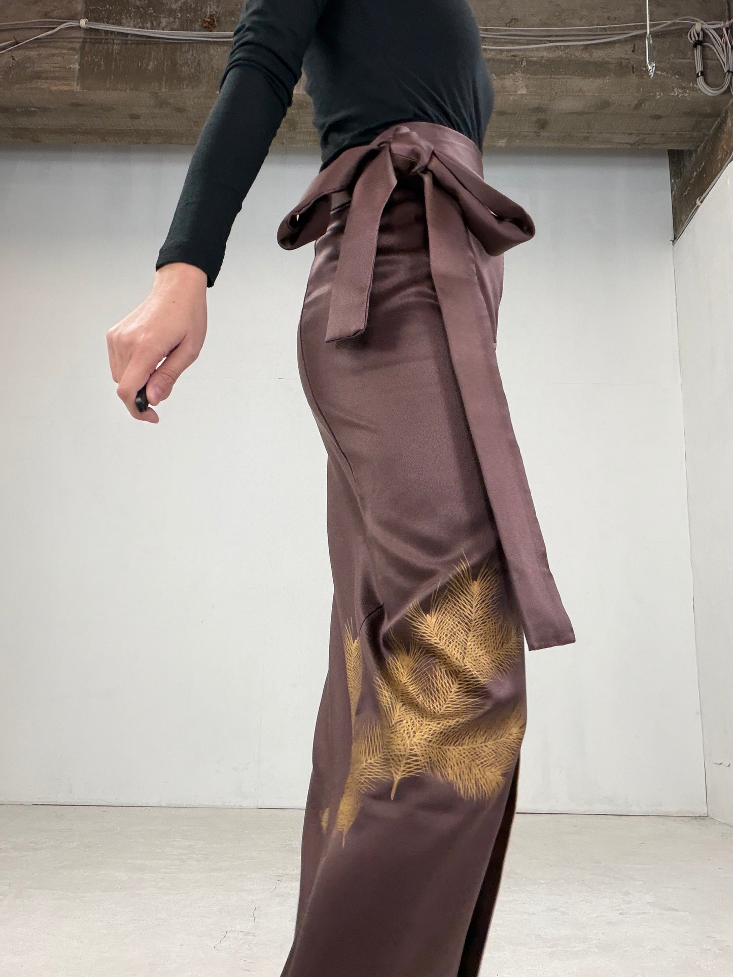 IROTOME SKIRT UPCYCLED FROM JAPANESE KIMONO "101"