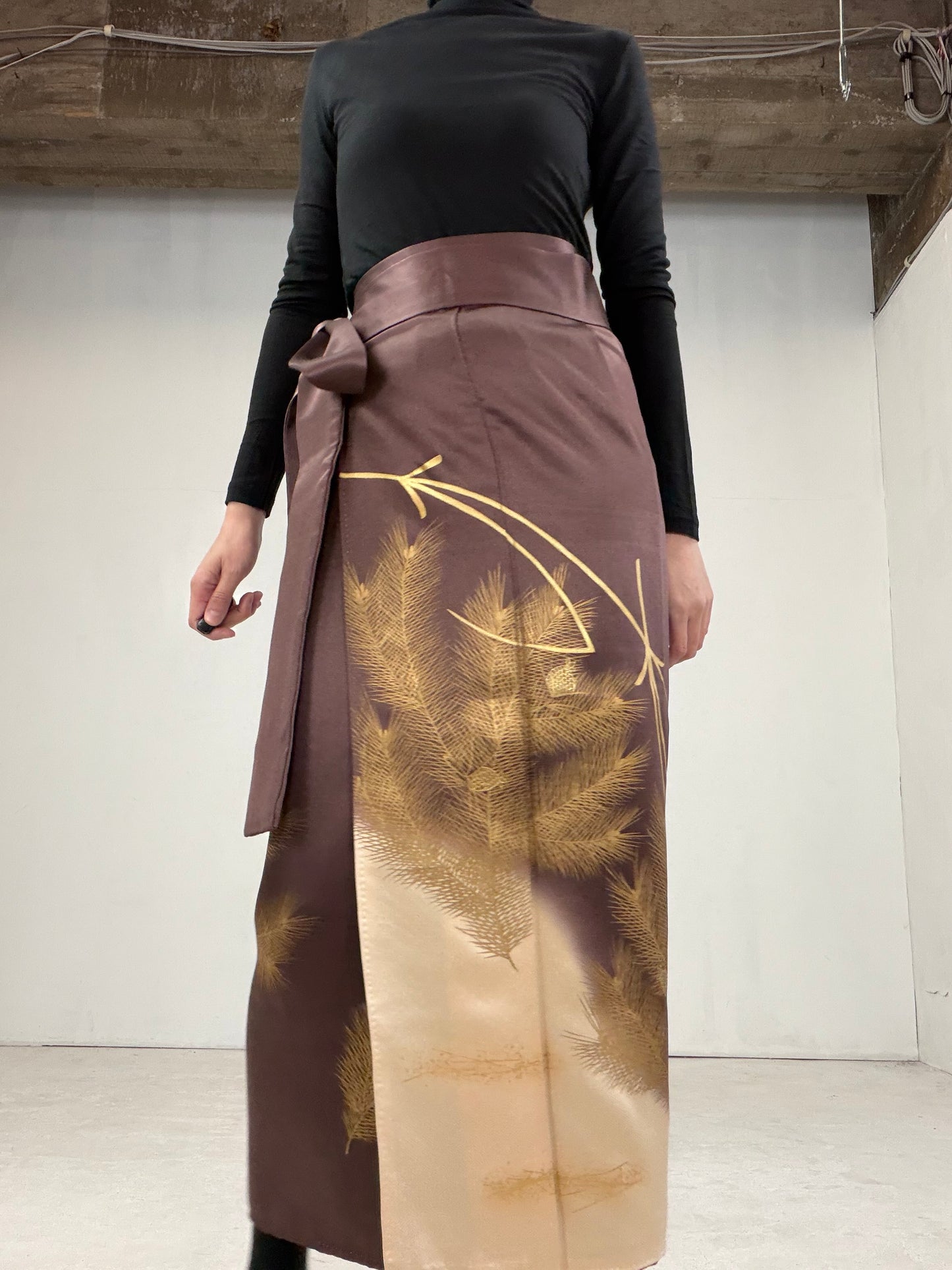 IROTOME SKIRT UPCYCLED FROM JAPANESE KIMONO "101"