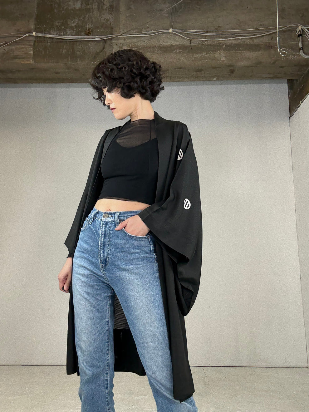 black-haori-sheer-men-s-montsuki-maruni-futatu-hiki-machiko-kimono