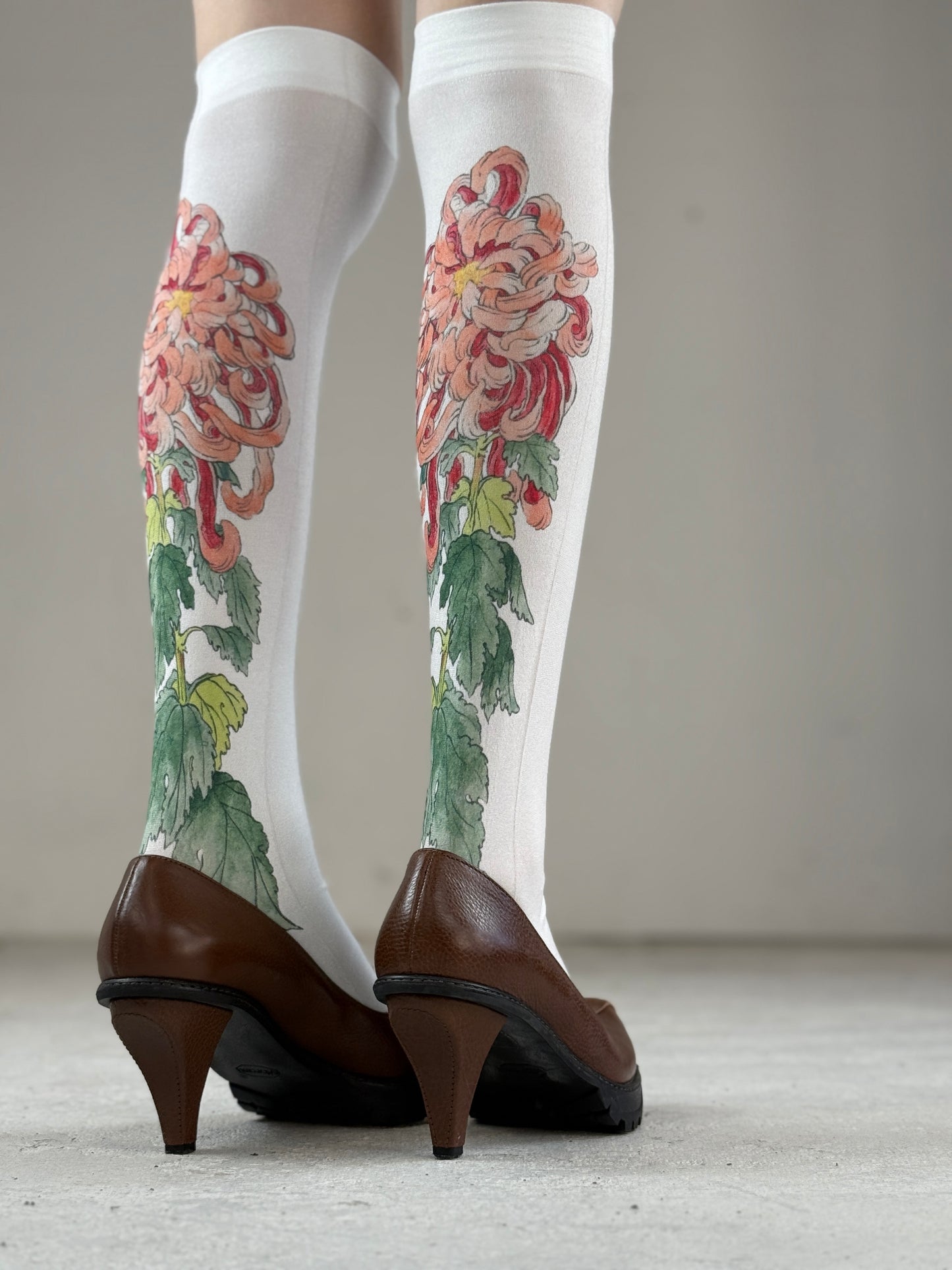 UKIYO-E Over-the-knee socks  / WHITE