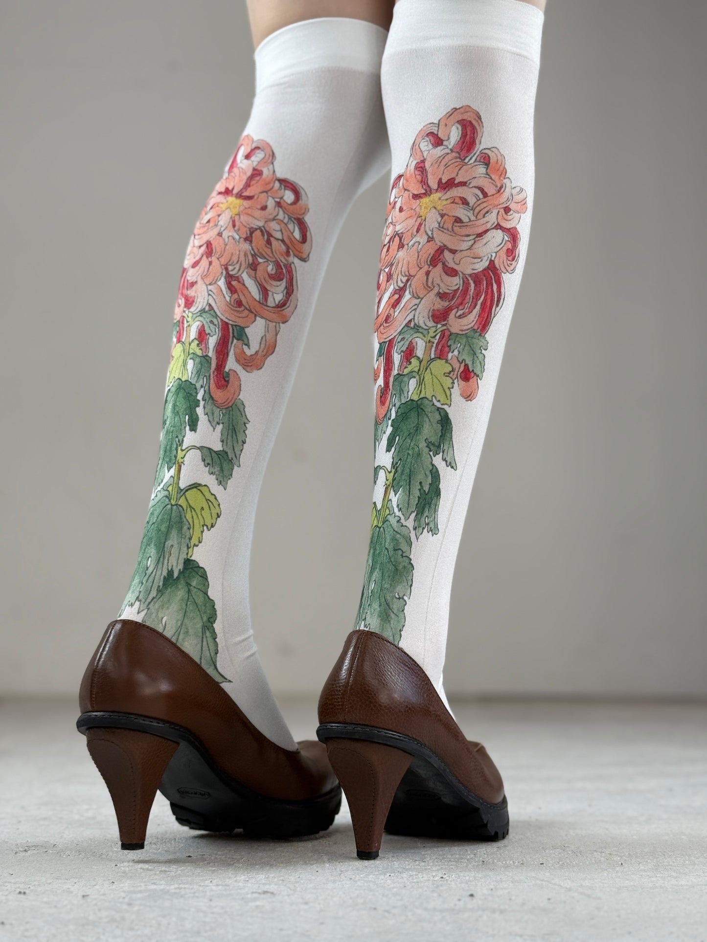 UKIYO-E Over-the-knee socks  / WHITE