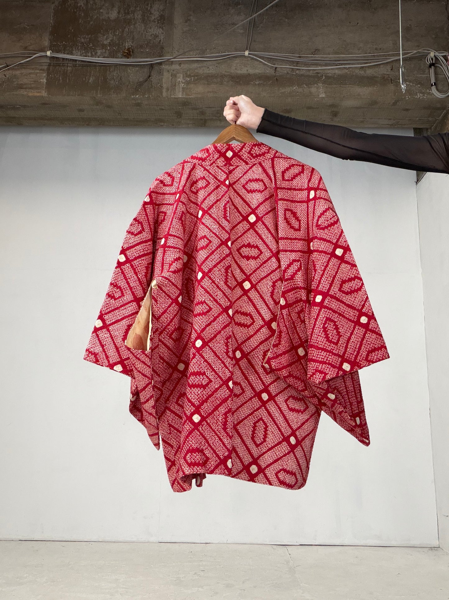 VINTAGE SHIBORI HAORI "red"