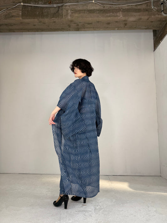 VINTAGE SHEER KIMONO  "sha, ryusui"