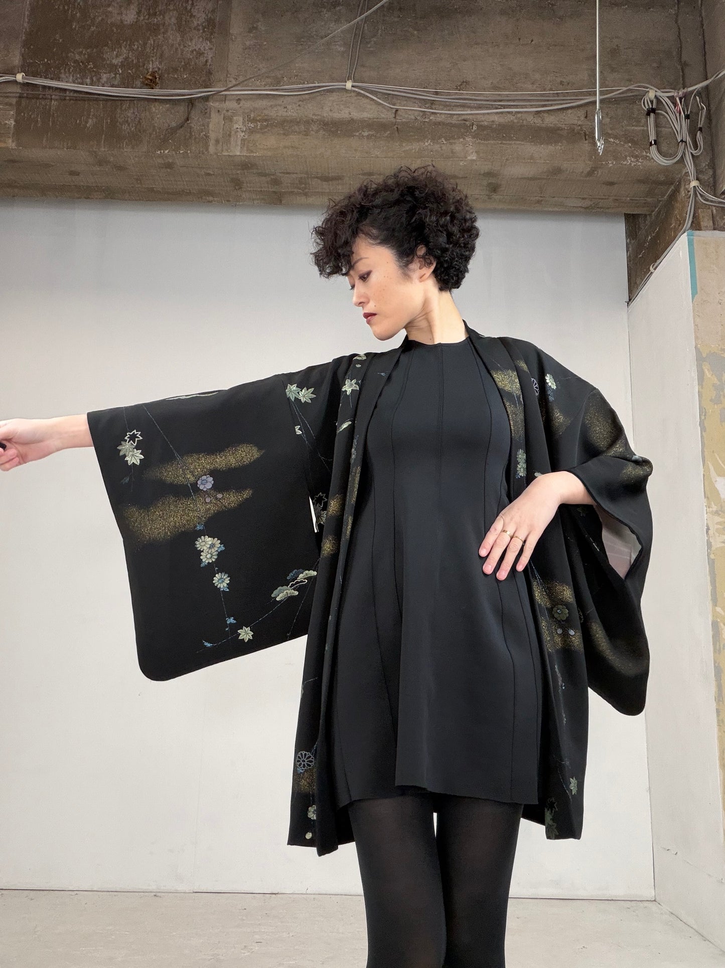 VINTAGE BLACK HAORI "BLK101"