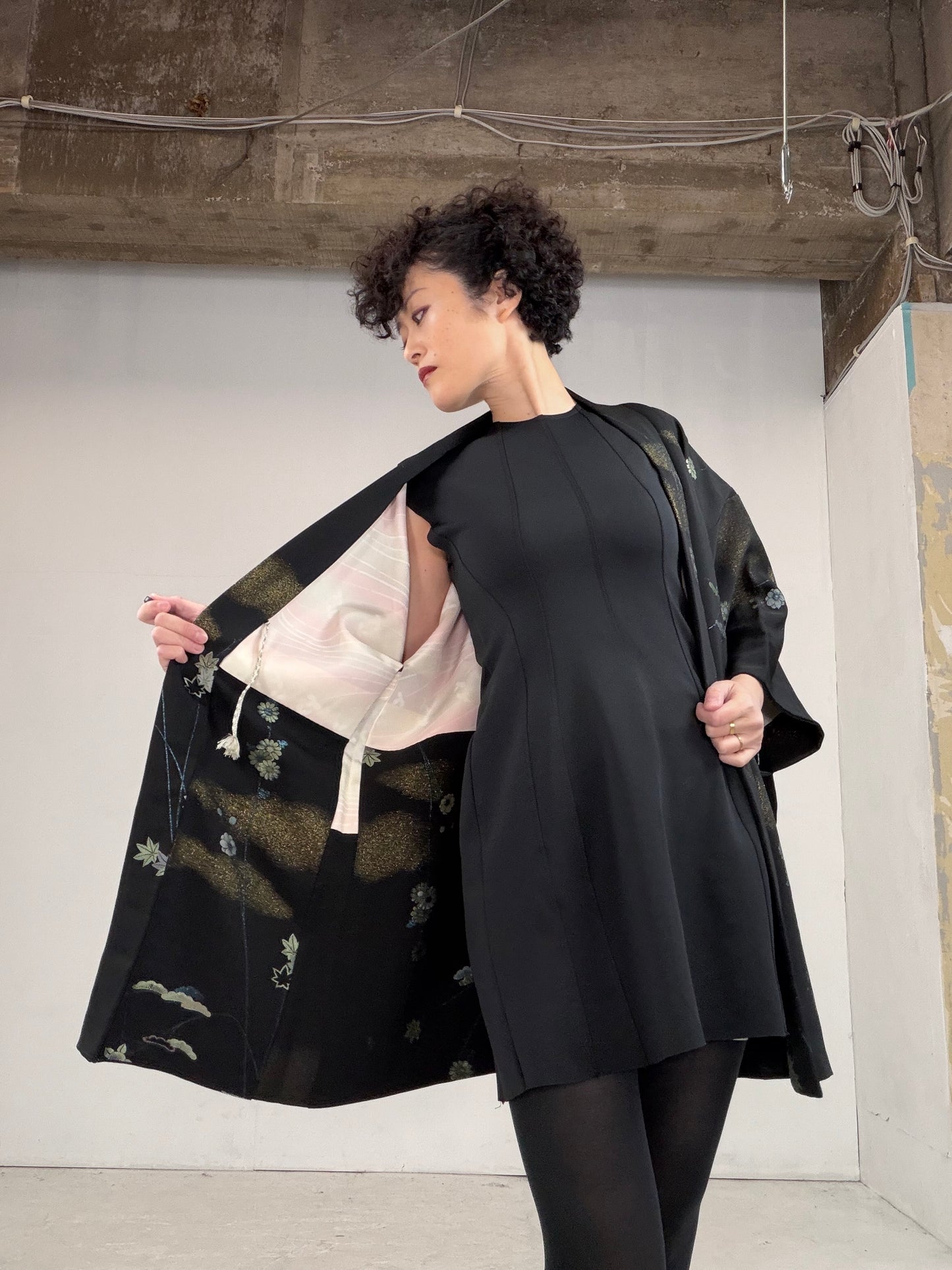 VINTAGE BLACK HAORI "BLK101"