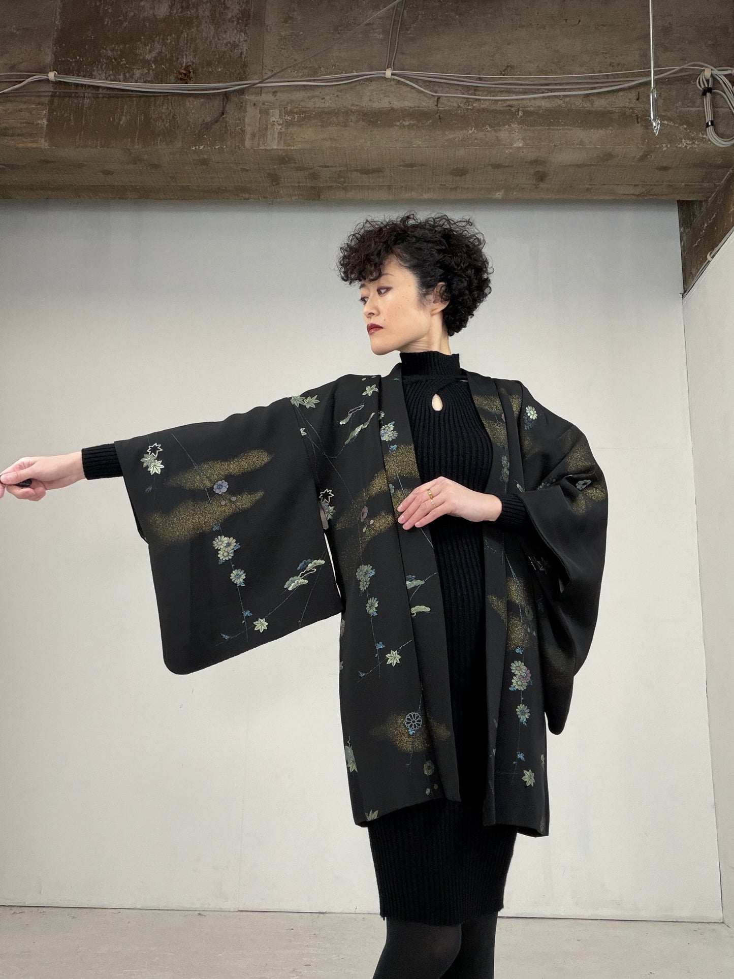 VINTAGE BLACK HAORI "BLK101"