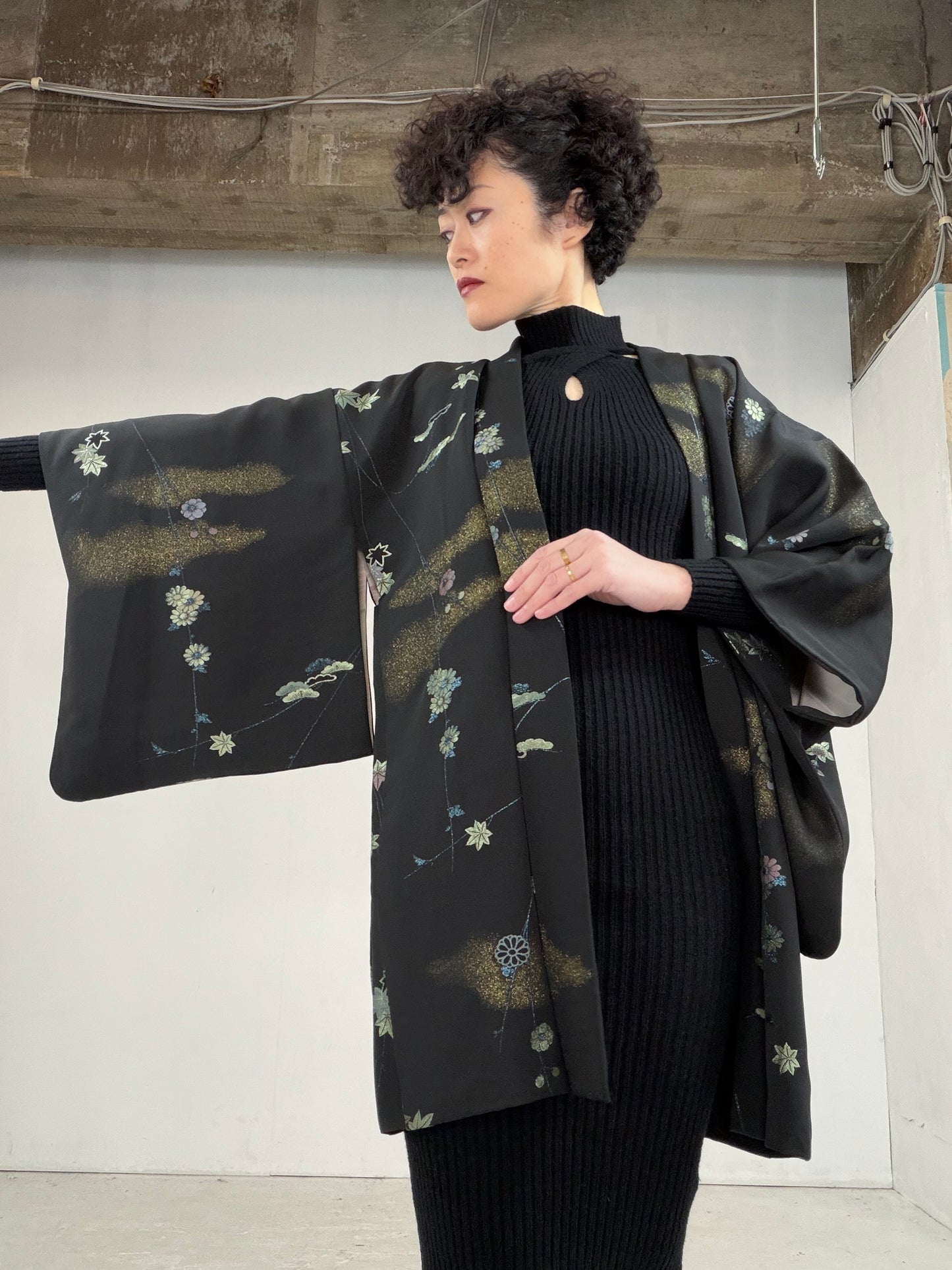 VINTAGE BLACK HAORI "BLK101"