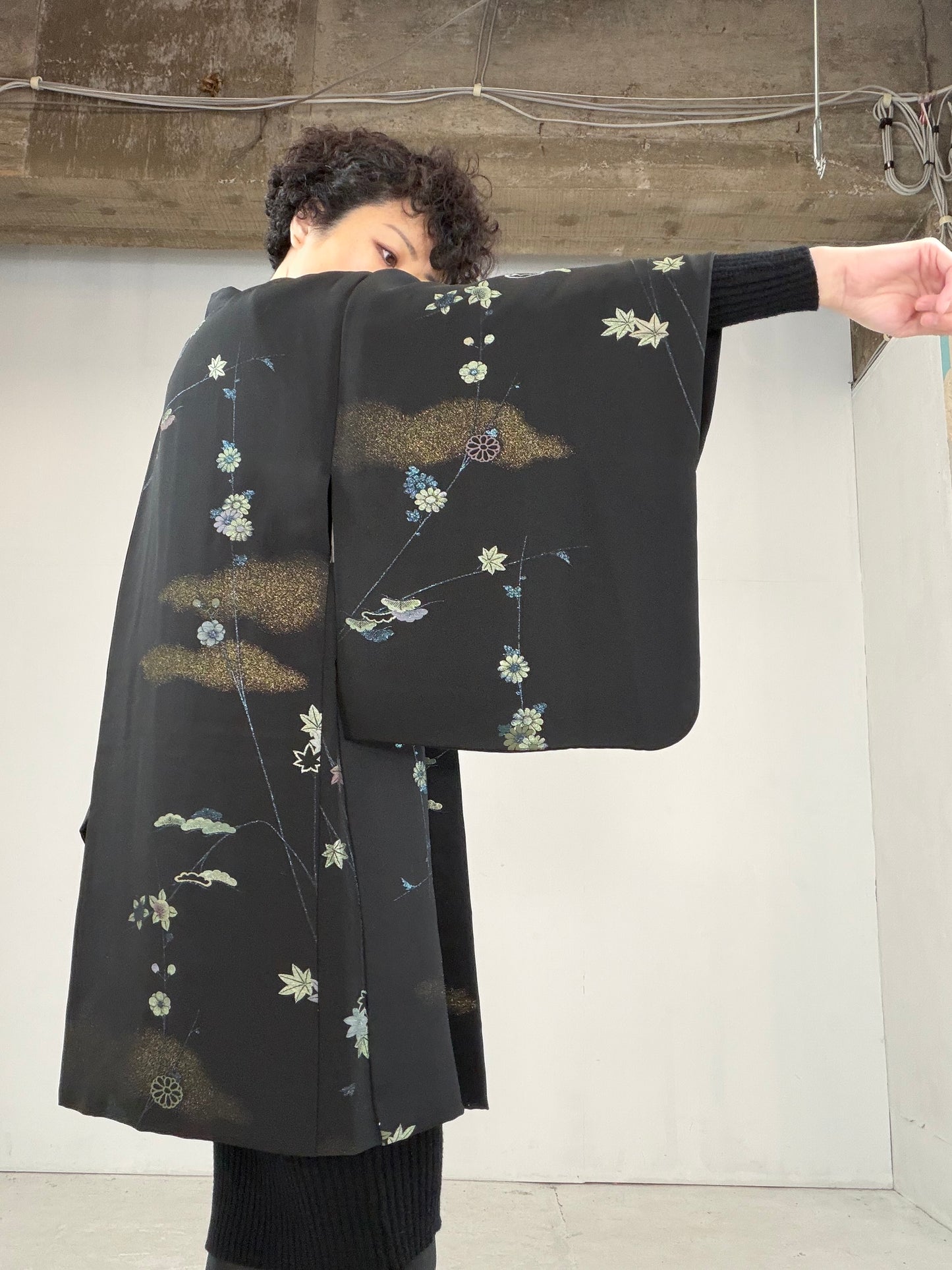 VINTAGE BLACK HAORI "BLK101"