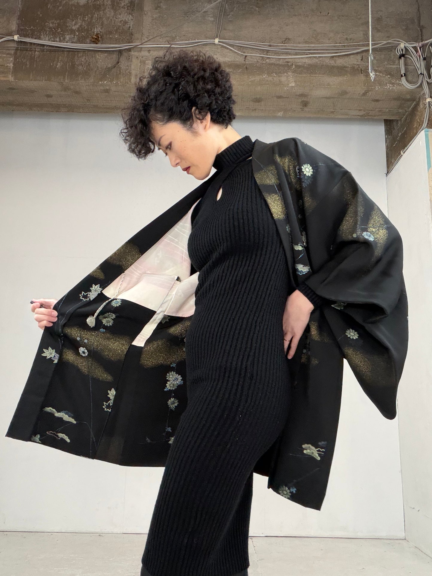 VINTAGE BLACK HAORI "BLK101"