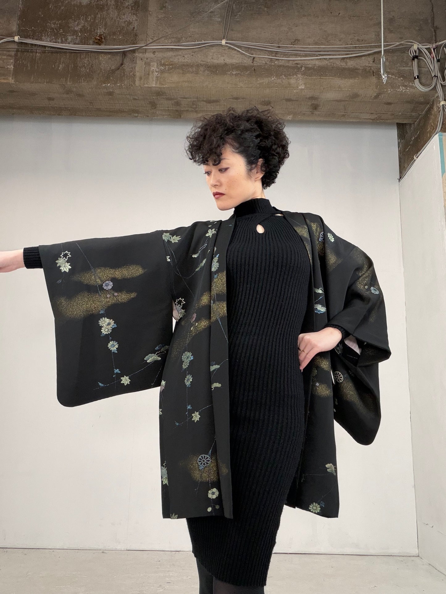 VINTAGE BLACK HAORI "BLK101"