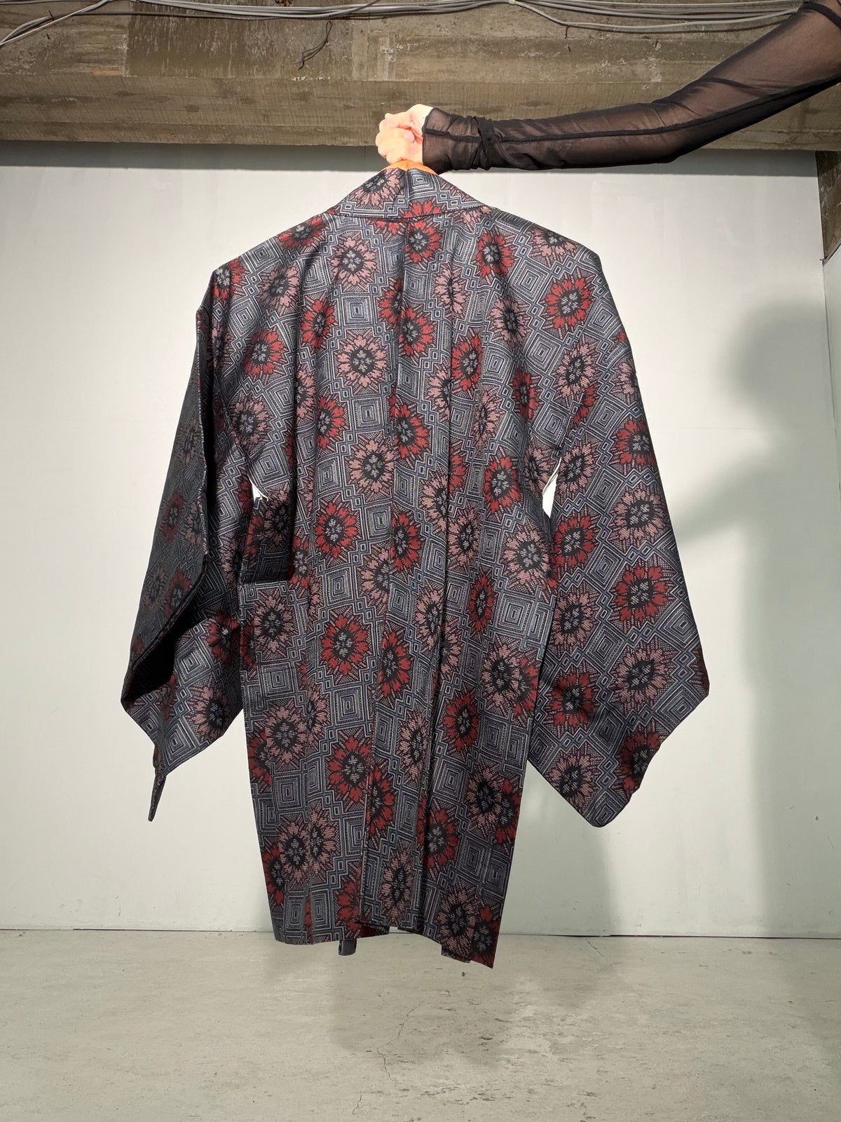 Vintage Tsumugi Haori & Kimono Skirt Set "SAI006 - approx. US 2–4 / UK 6–8 / EU 34–36" — Upcycled from Japanese Kimono