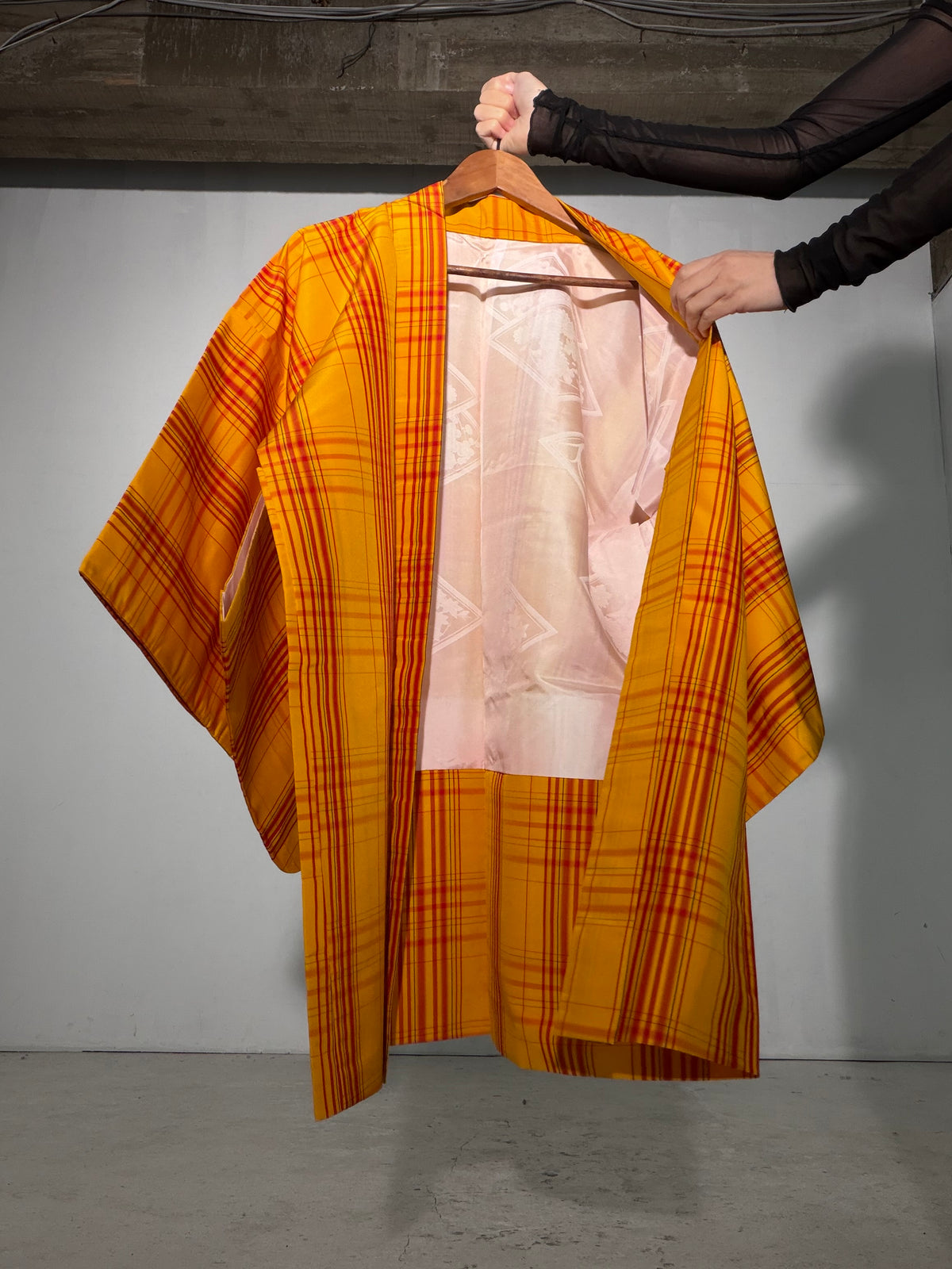 Vintage Tsumugi Haori & Kimono Skirt Set "SAI007 - approx. US 2–4 / UK 6–8 / EU 34–36" — Upcycled from Japanese Kimono
