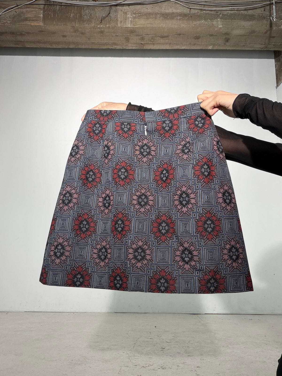Vintage Tsumugi Haori & Kimono Skirt Set "SAI006 - approx. US 2–4 / UK 6–8 / EU 34–36" — Upcycled from Japanese Kimono