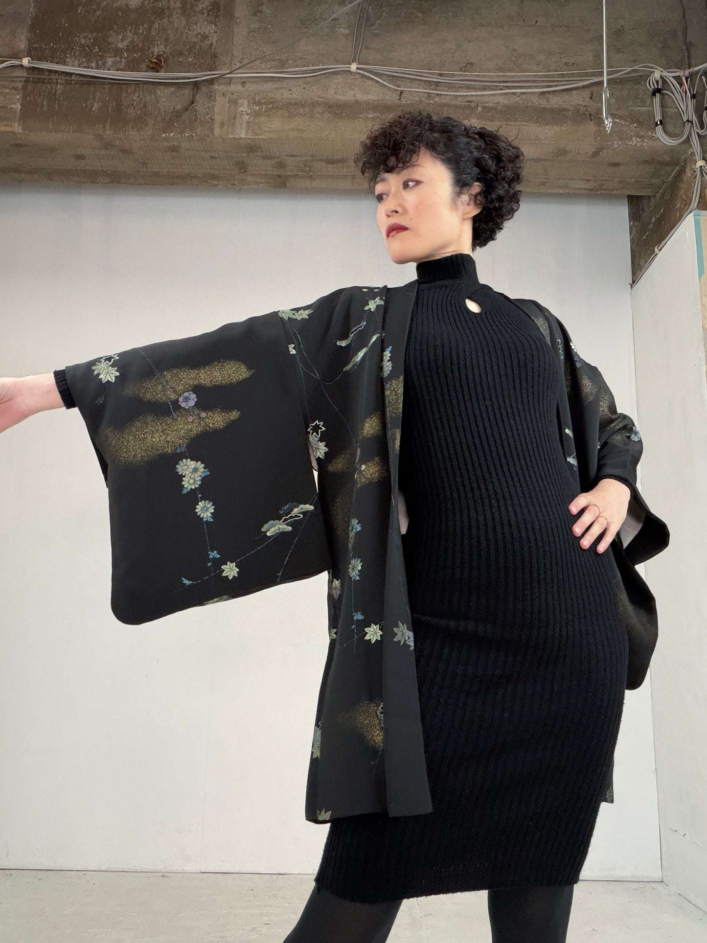 VINTAGE BLACK HAORI "BLK101"